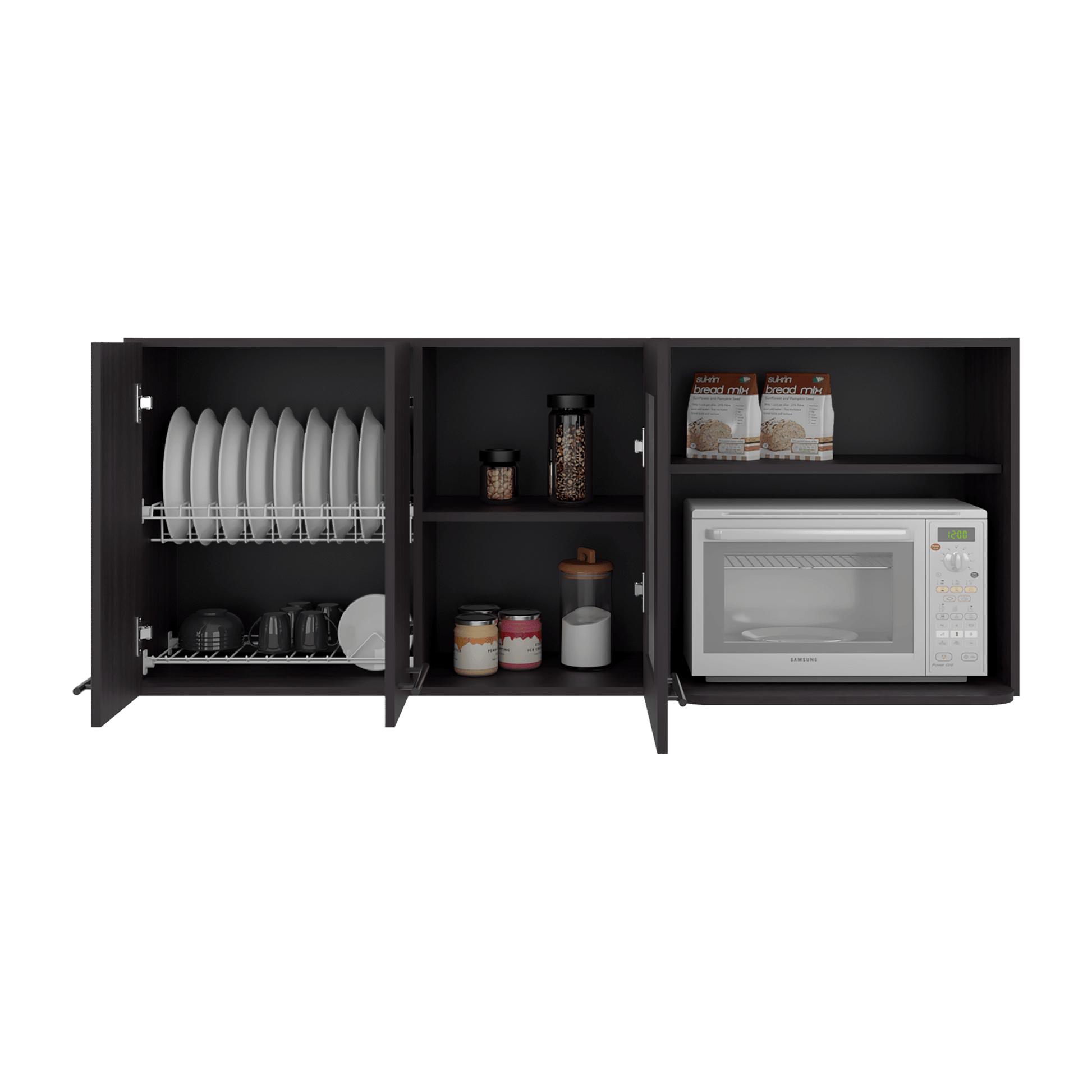 Mueble Superior Cocina Hasselt 60X150X40 Rta Wengue Zf