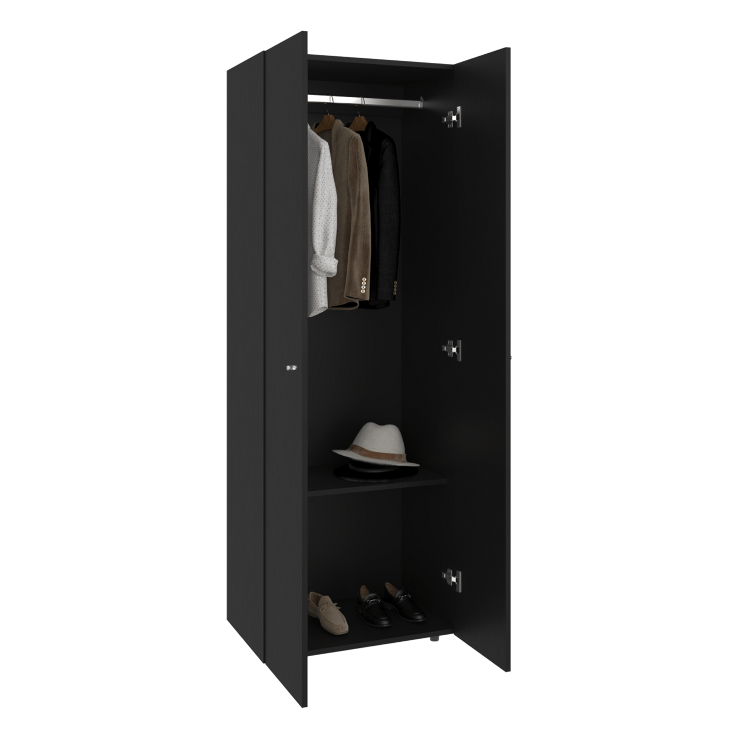 Closet 2 Puertas E1 Tuhogar 170X60X40 Rta Wengue N/A