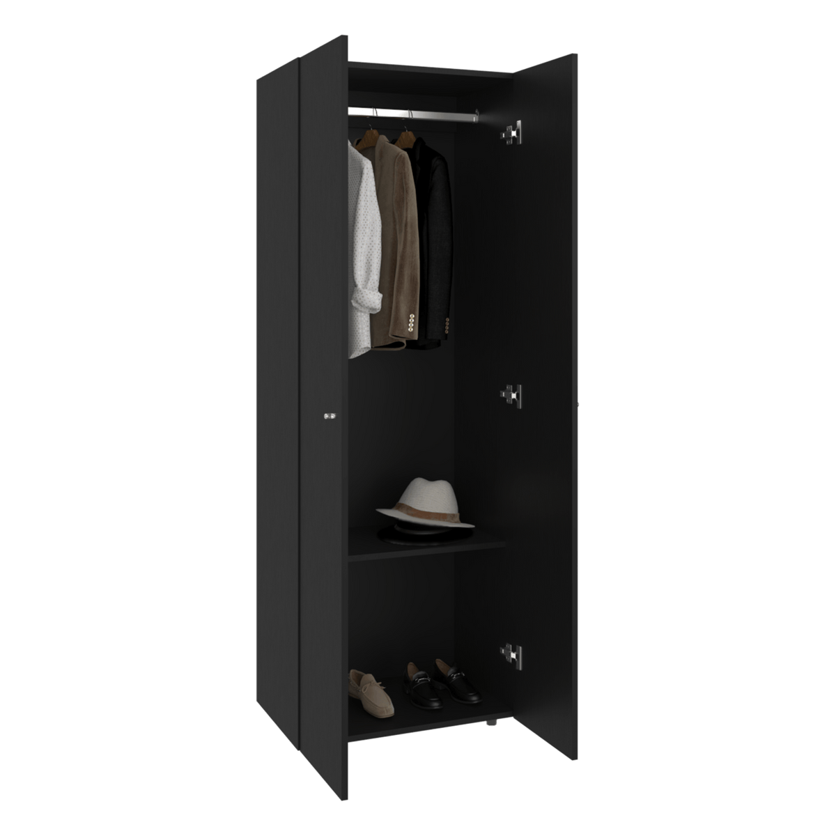 Closet 2 Puertas E1 Tuhogar 170X60X40 Rta Wengue N/A