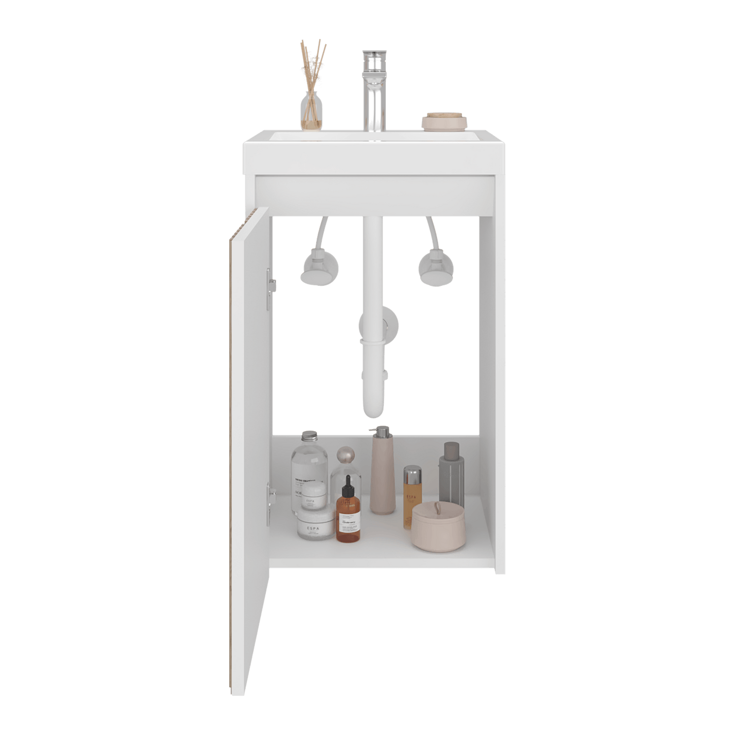 Mueble Lavamanos Syracuse 60X39X33 Rta Blanco Mqz Pino Zf