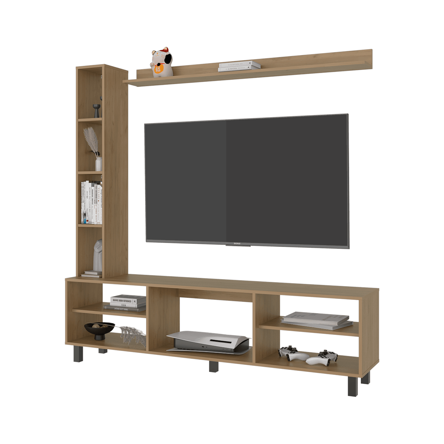 Centro De Entretenimiento 65" Scio 169X170X35 Rta Fresno Zf