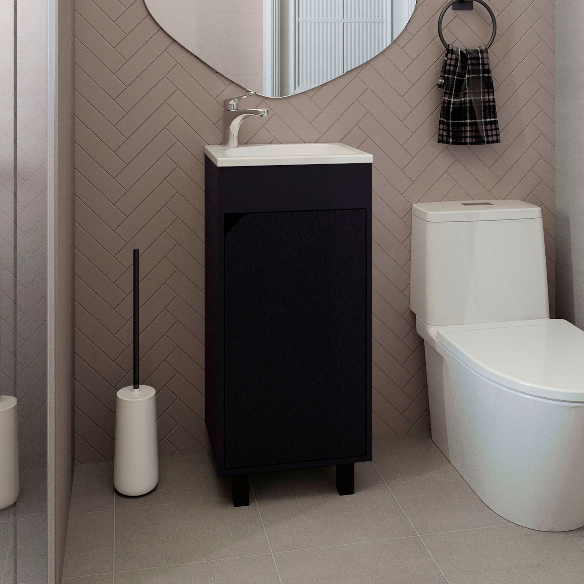 Mueble Lavamanos Bethel 86X40X32 Rta Wengue Zf