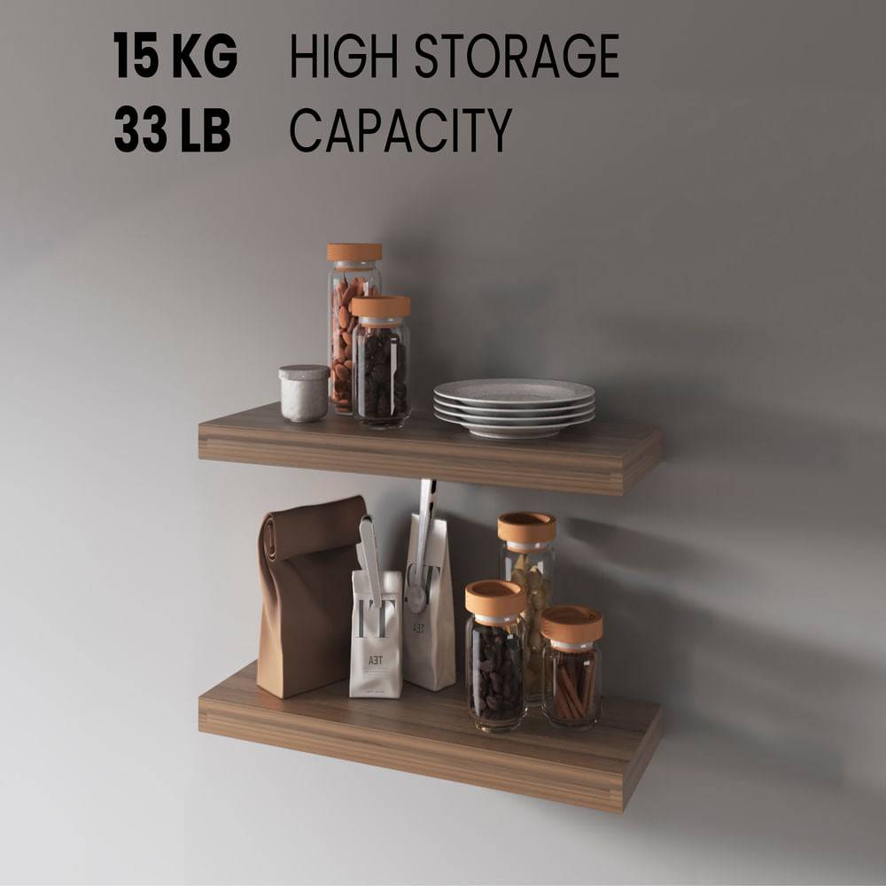 Repisa Flotante 3X80X25 Rta Café Espresso X2 Und Zf