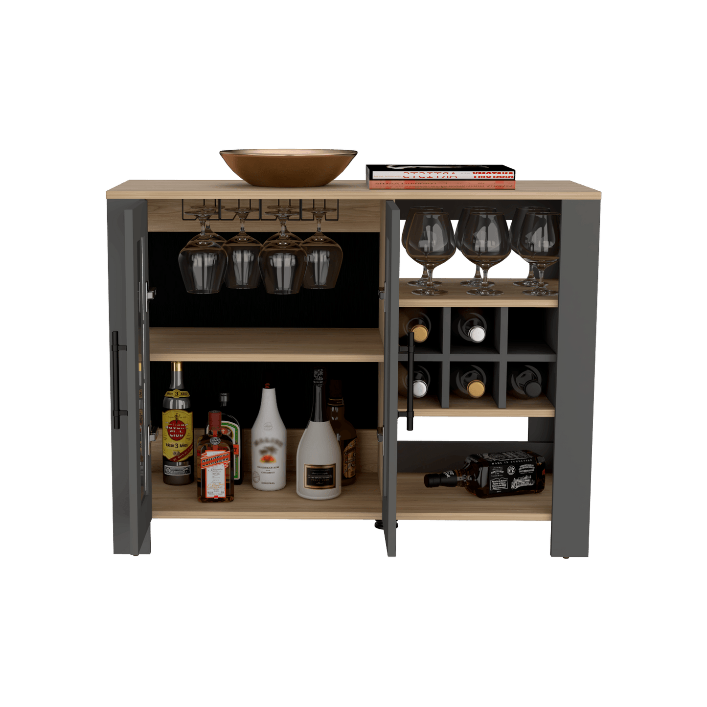 Bar Berkley 77X100X37,6 Rta Plomo+Fresno Europeo