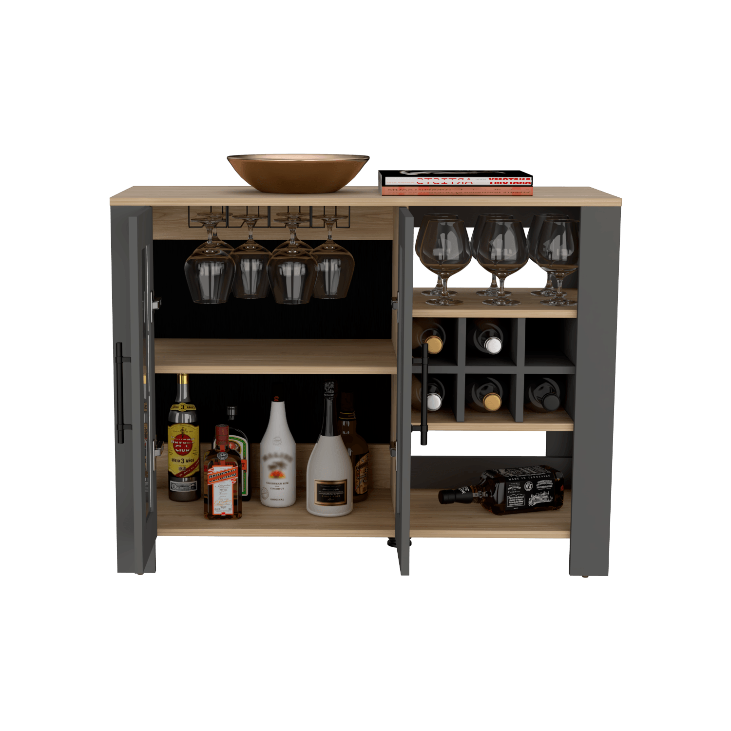 Bar Berkley 77X100X37,6 Rta Plomo+Fresno Europeo