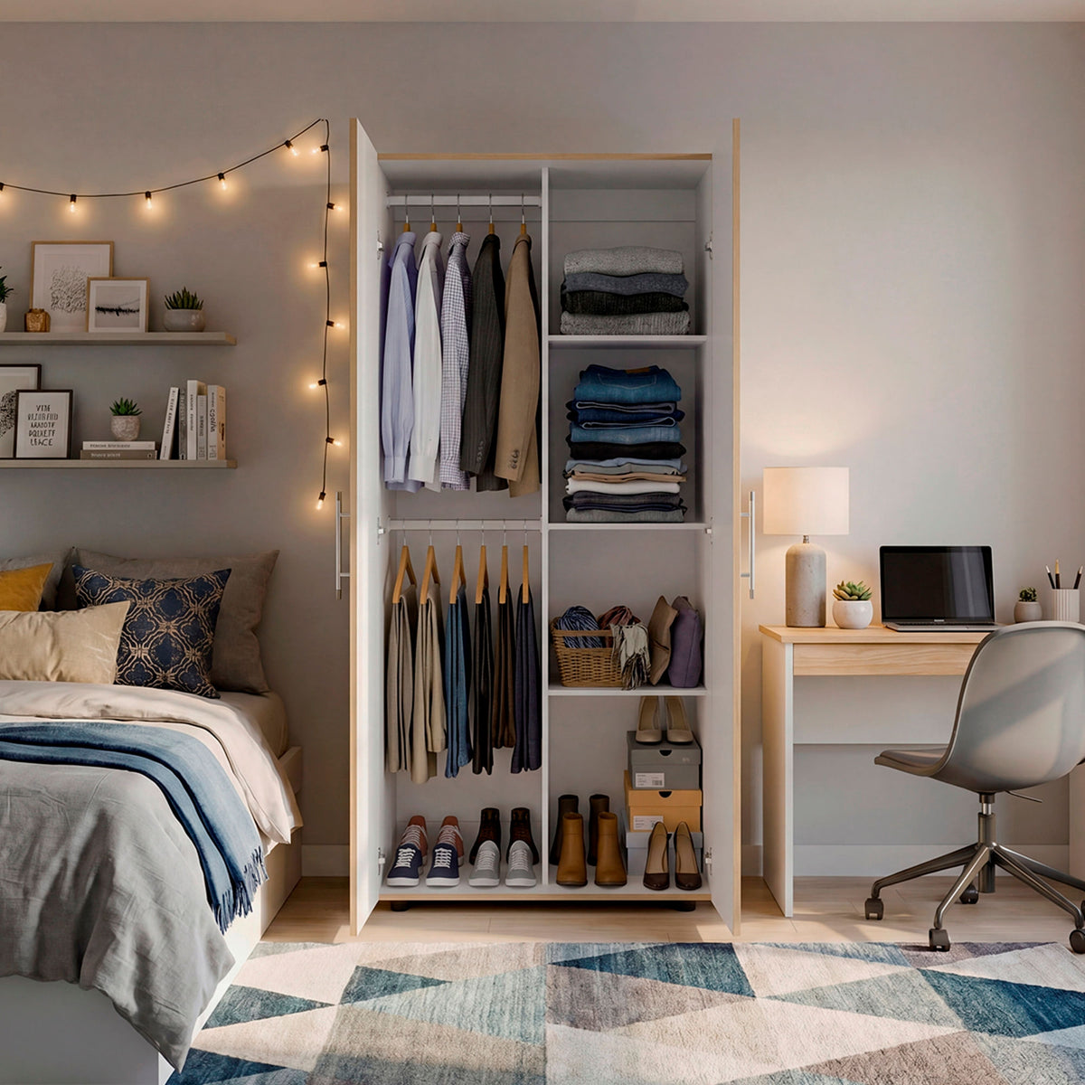 Closet Tera 2.0 180 X 80 X 48 Rta Fresno Blanco