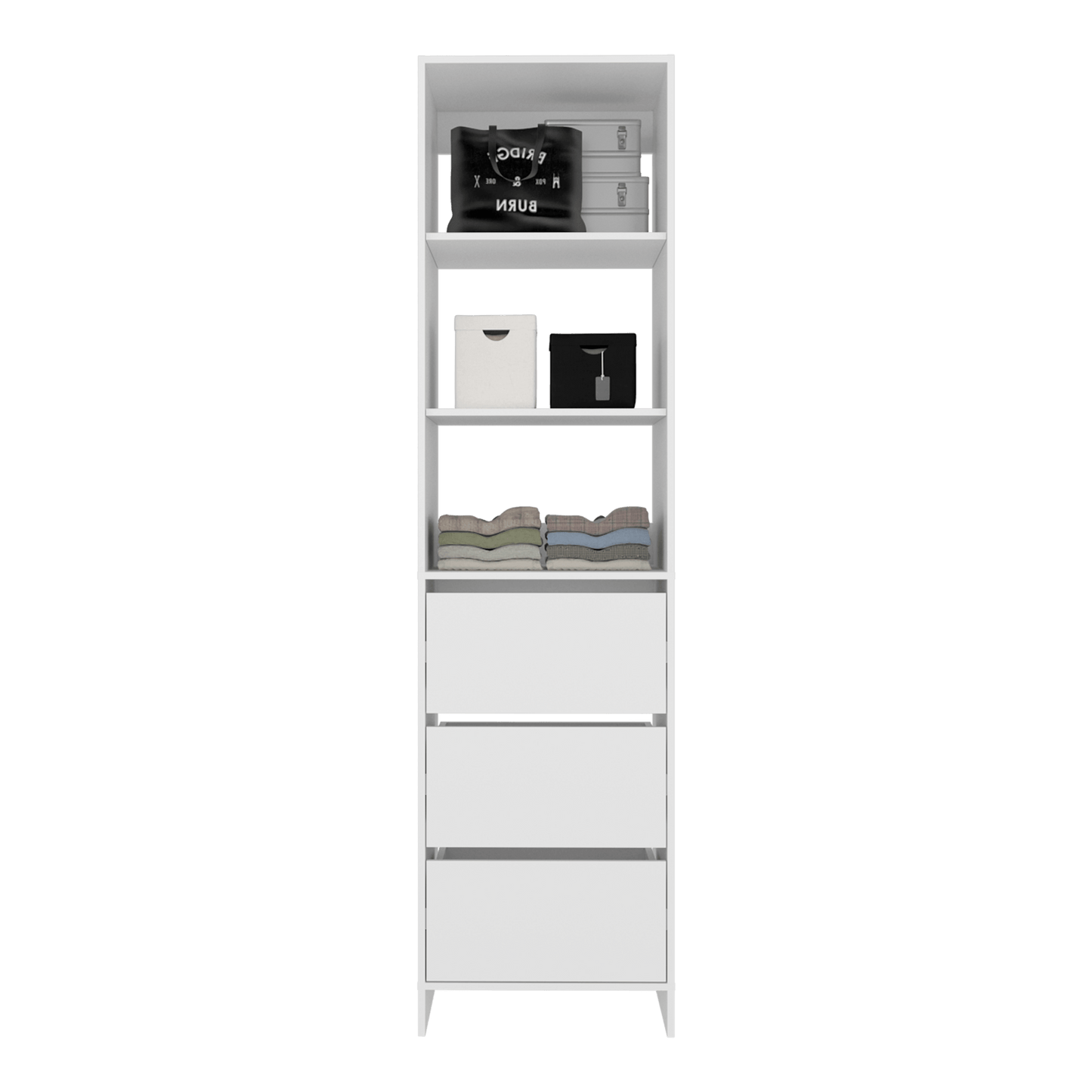Closet Eco 3 Cajones 213X55X48 Kronos Blanco  Zf