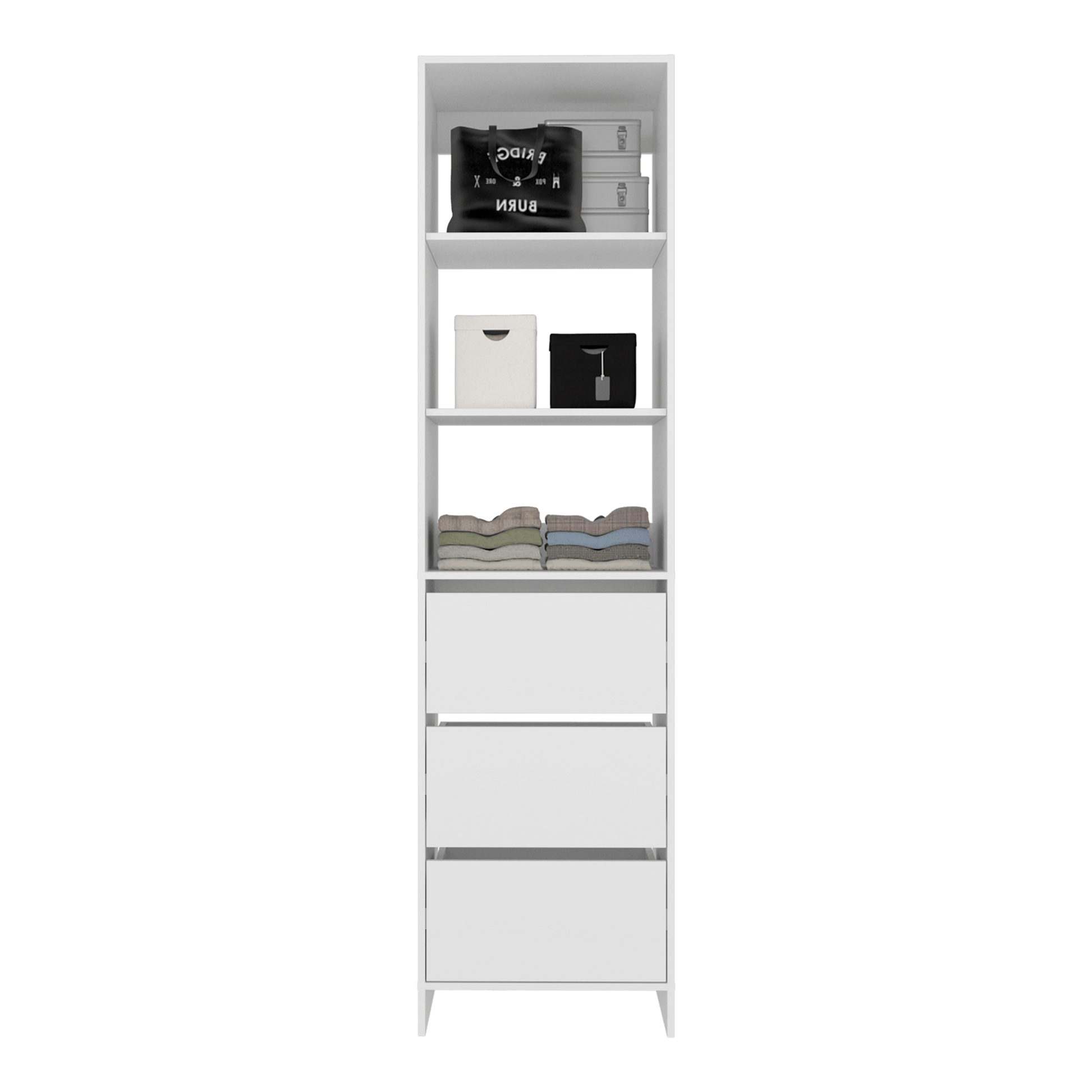 Closet Eco 3 Cajones 213X55X48 Kronos Blanco  Zf