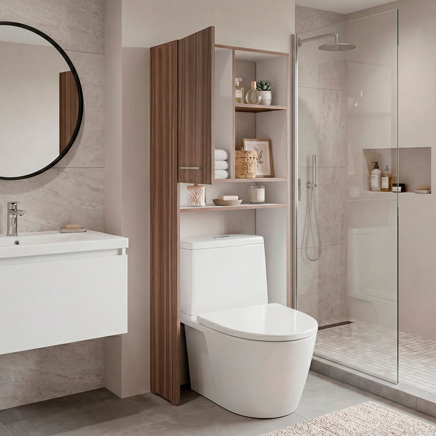 Optimizador De Baño Bath 160X63X26 Rta Avellana Blanco