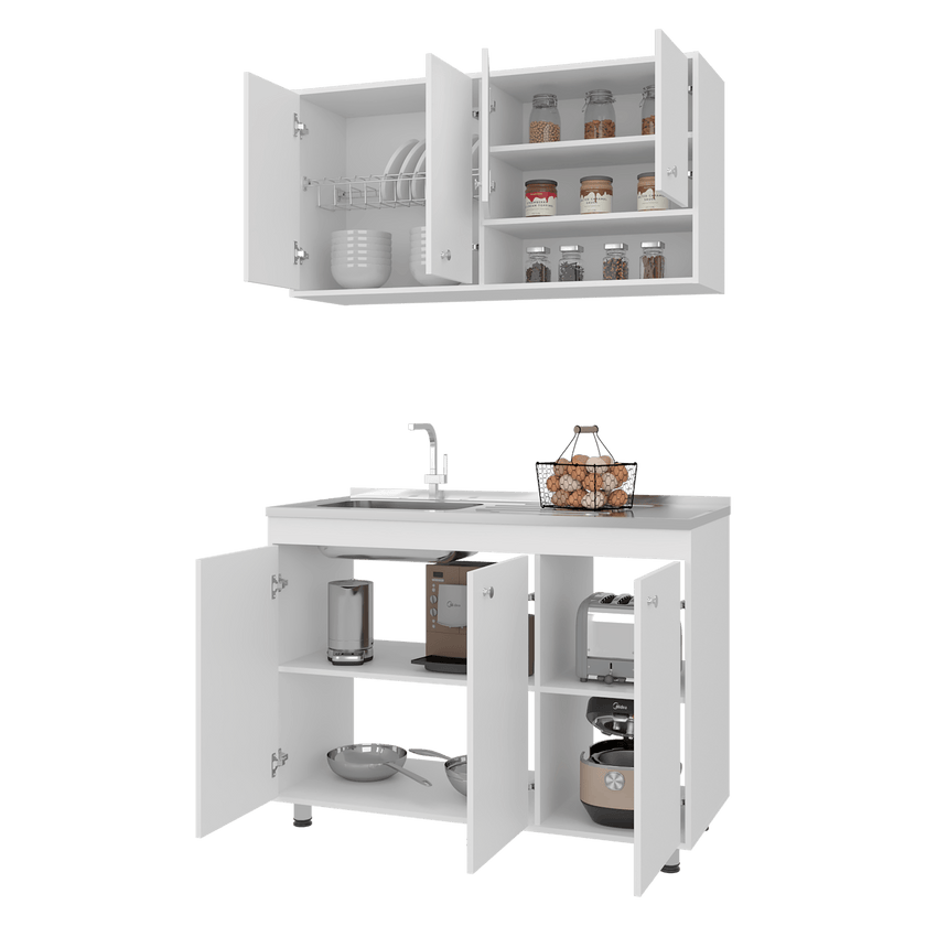 Cocina Completa Napoleon Set 92X120X50 Rta Kronos Blanco Zf