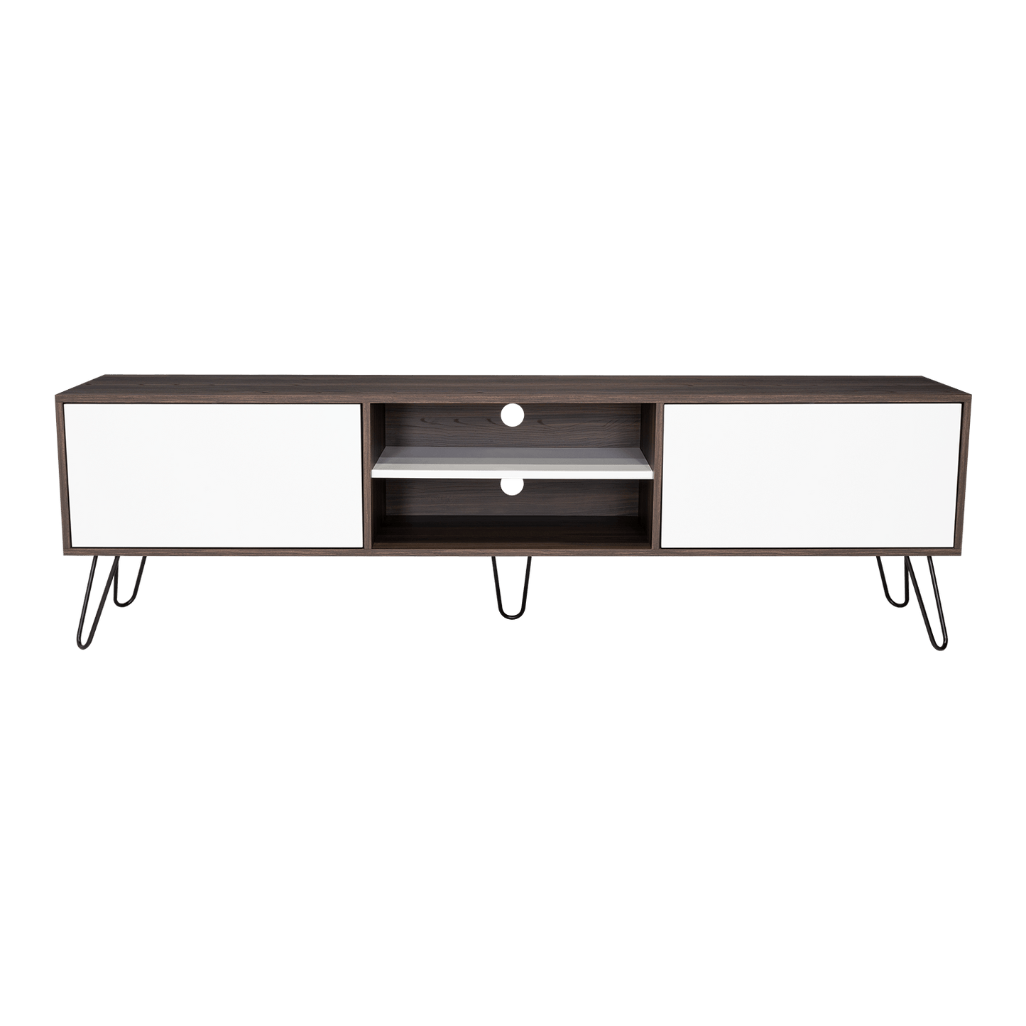 Rack Para Tv 80 52 X 180 Vassel Rta Nogal Blanco