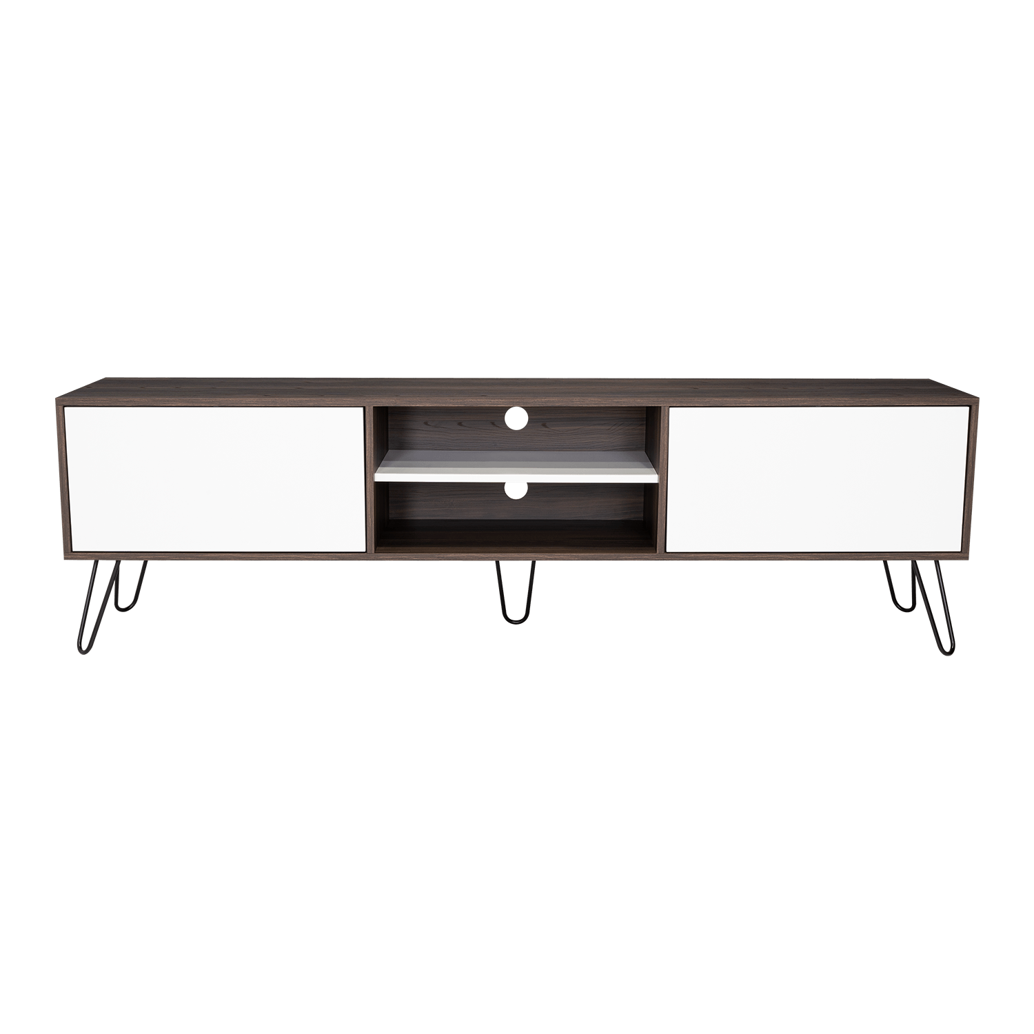 Rack Para Tv 80 52 X 180 Vassel Rta Nogal Blanco