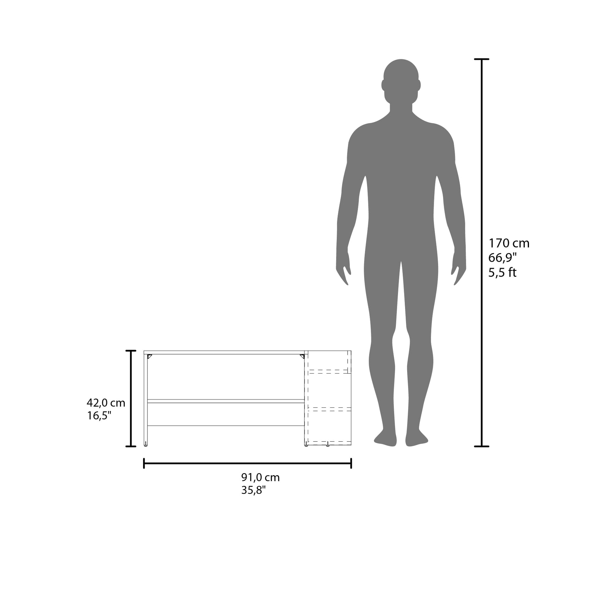 Mesa De Centro Arion 42X91X45 Rta Kronos Fresno Eu Zf