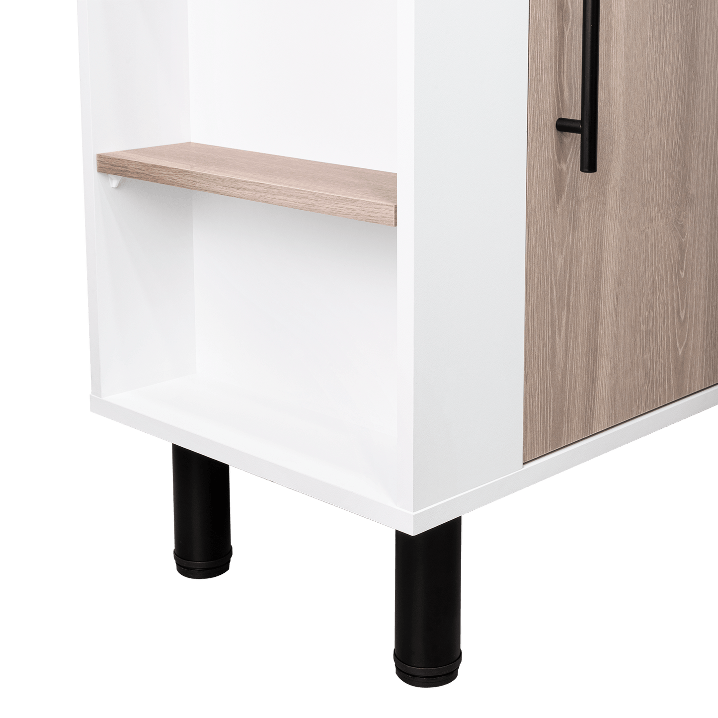 Mueble Microondas Blink 85X65,2X38,4 Rta Bardolino/Blanco Mqz+Blanco Mqz