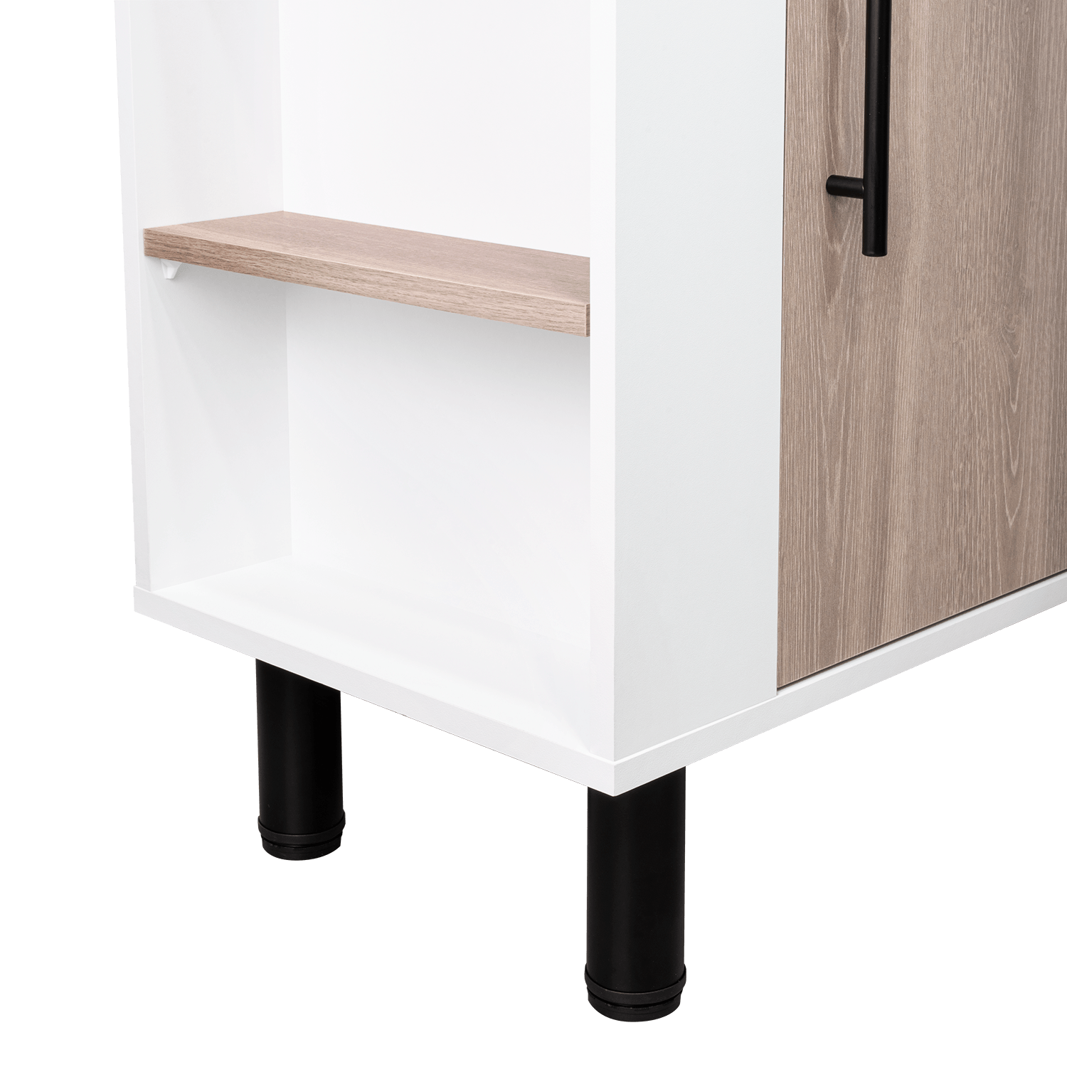 Mueble Microondas Blink 85X65,2X38,4 Rta Bardolino/Blanco Mqz+Blanco Mqz