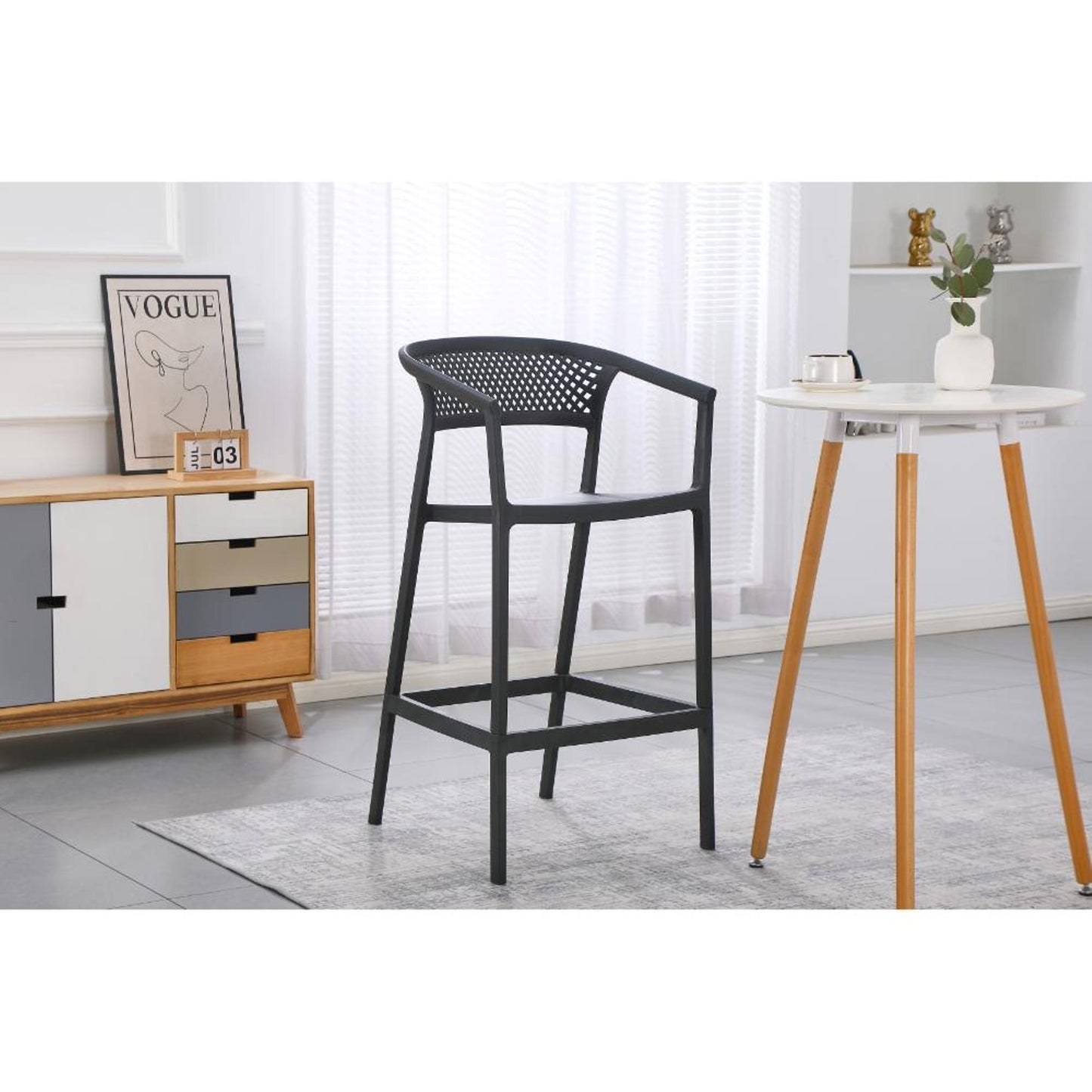 Silla Bar Salvador 105X57X56 Rta Negro