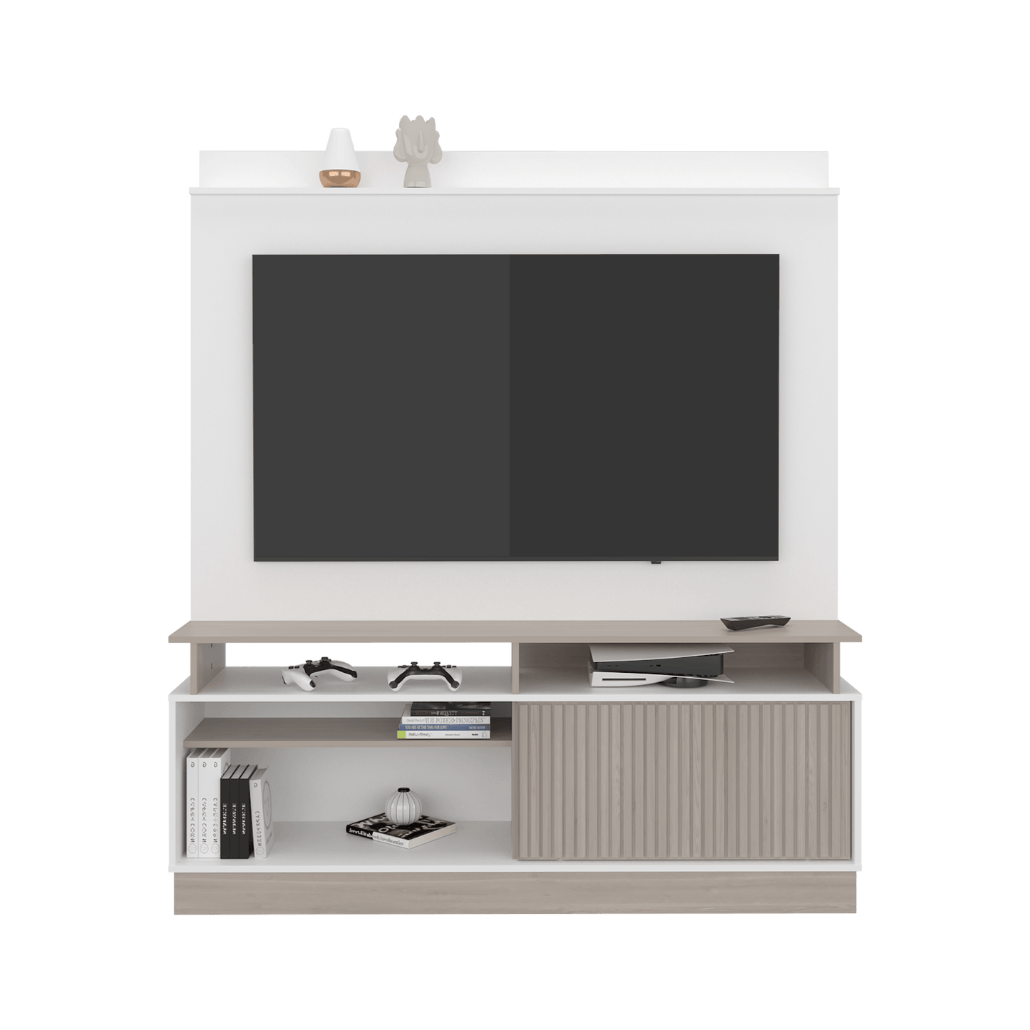 Centro De Tv 70" Thun 182X160X35 Rta Blanco Bardolino