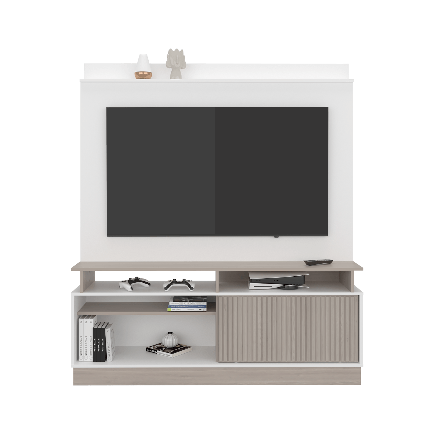 Centro De Tv 70" Thun 182X160X35 Rta Blanco Bardolino