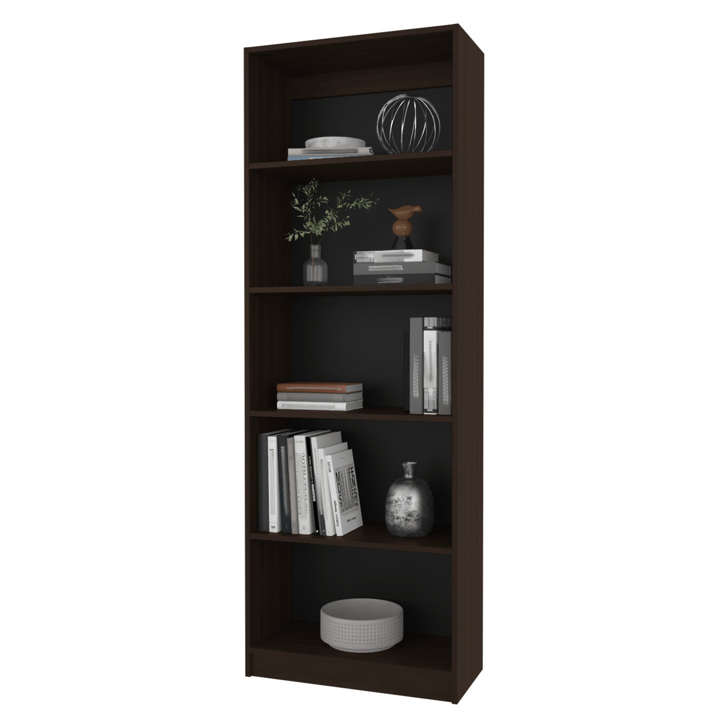 Estante Home E3 5 Espacios 180 X 62 Rta Nogal Europeo Zf