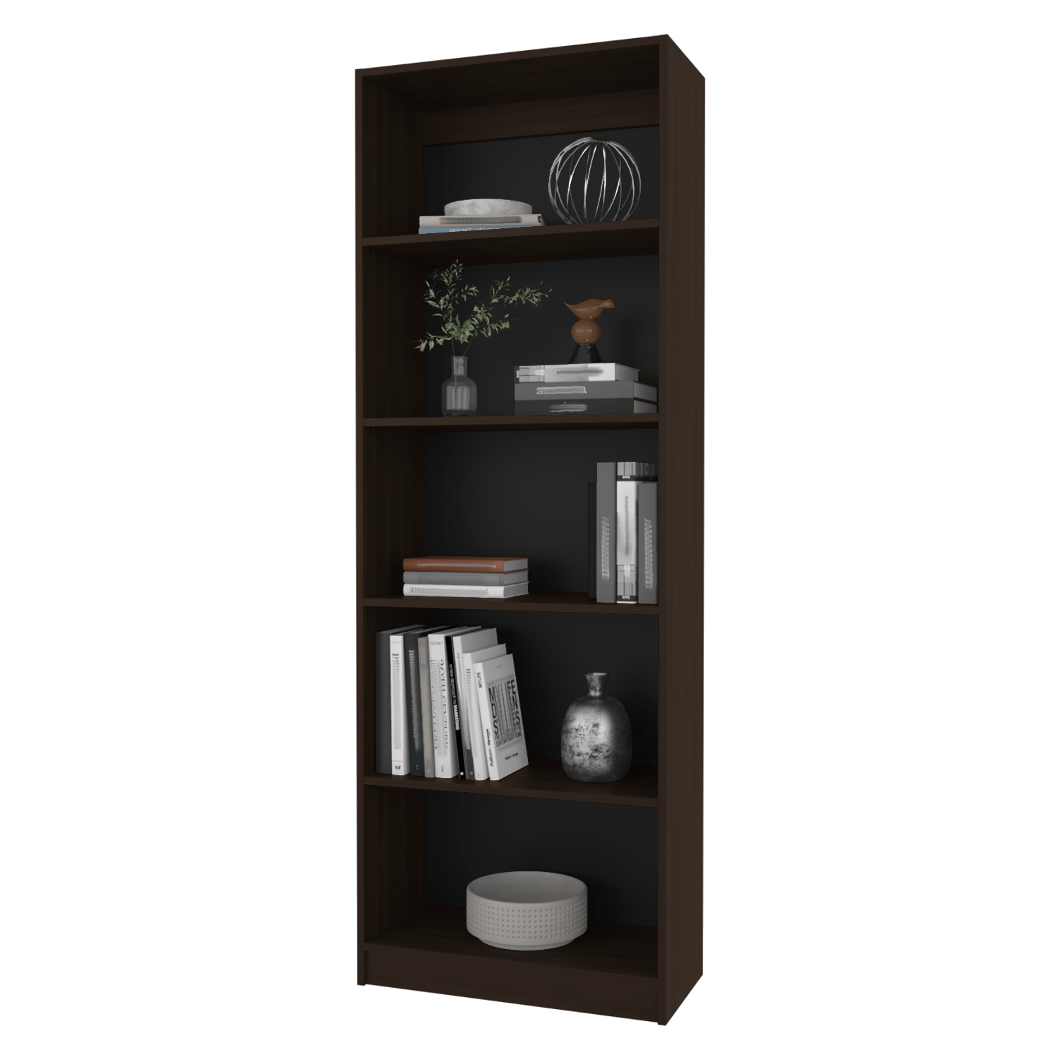 Estante Home E3 5 Espacios 180 X 62 Rta Nogal Europeo Zf