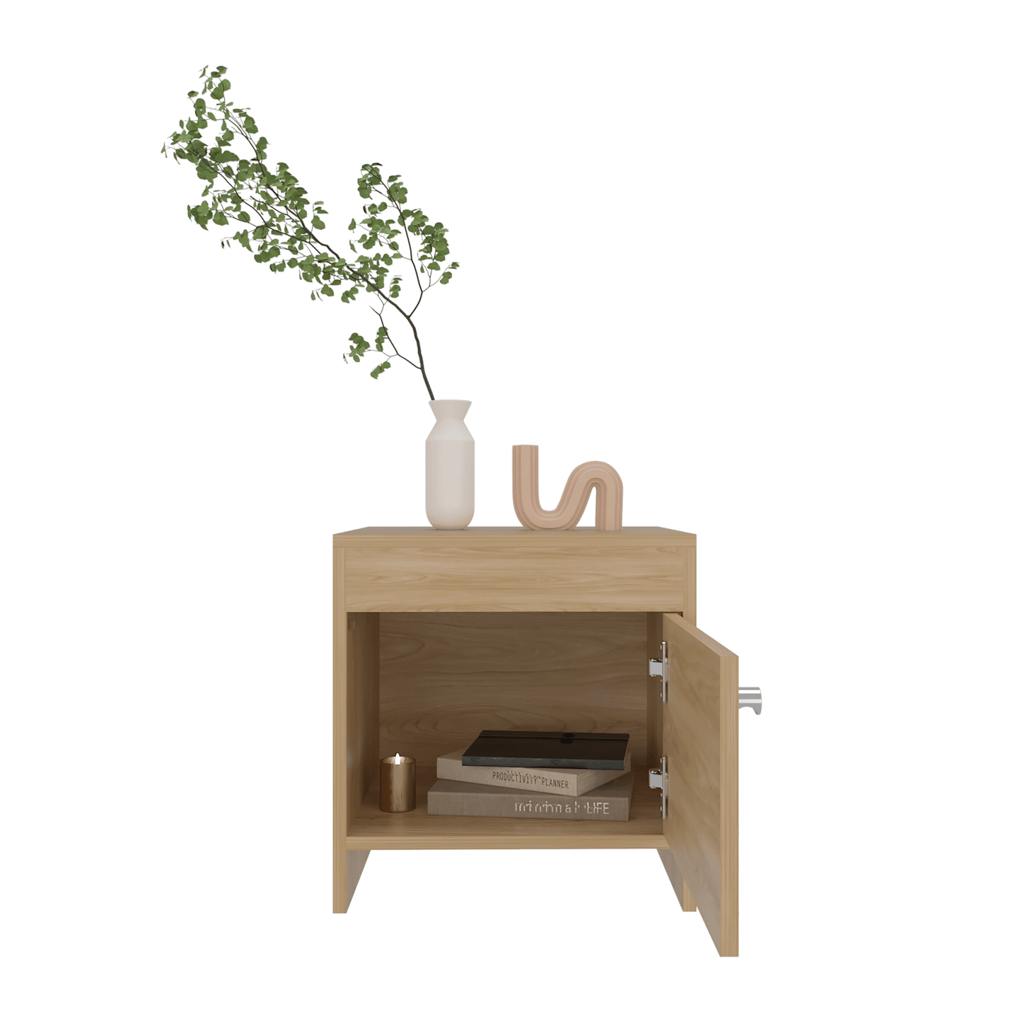 Mesa De Noche Colore 41X40X35 Rta Fresno Eu