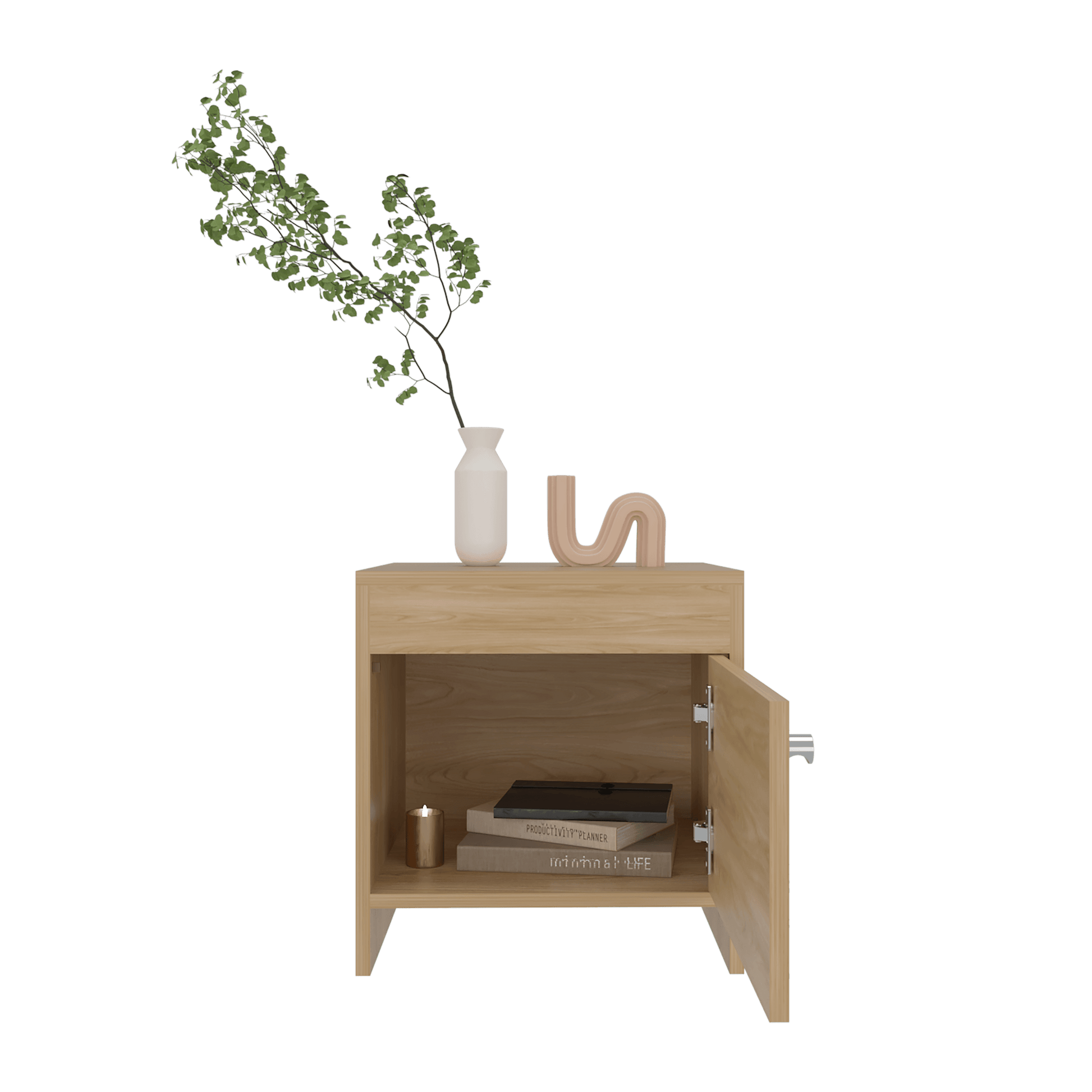 Mesa De Noche Colore 41X40X35 Rta Fresno Eu