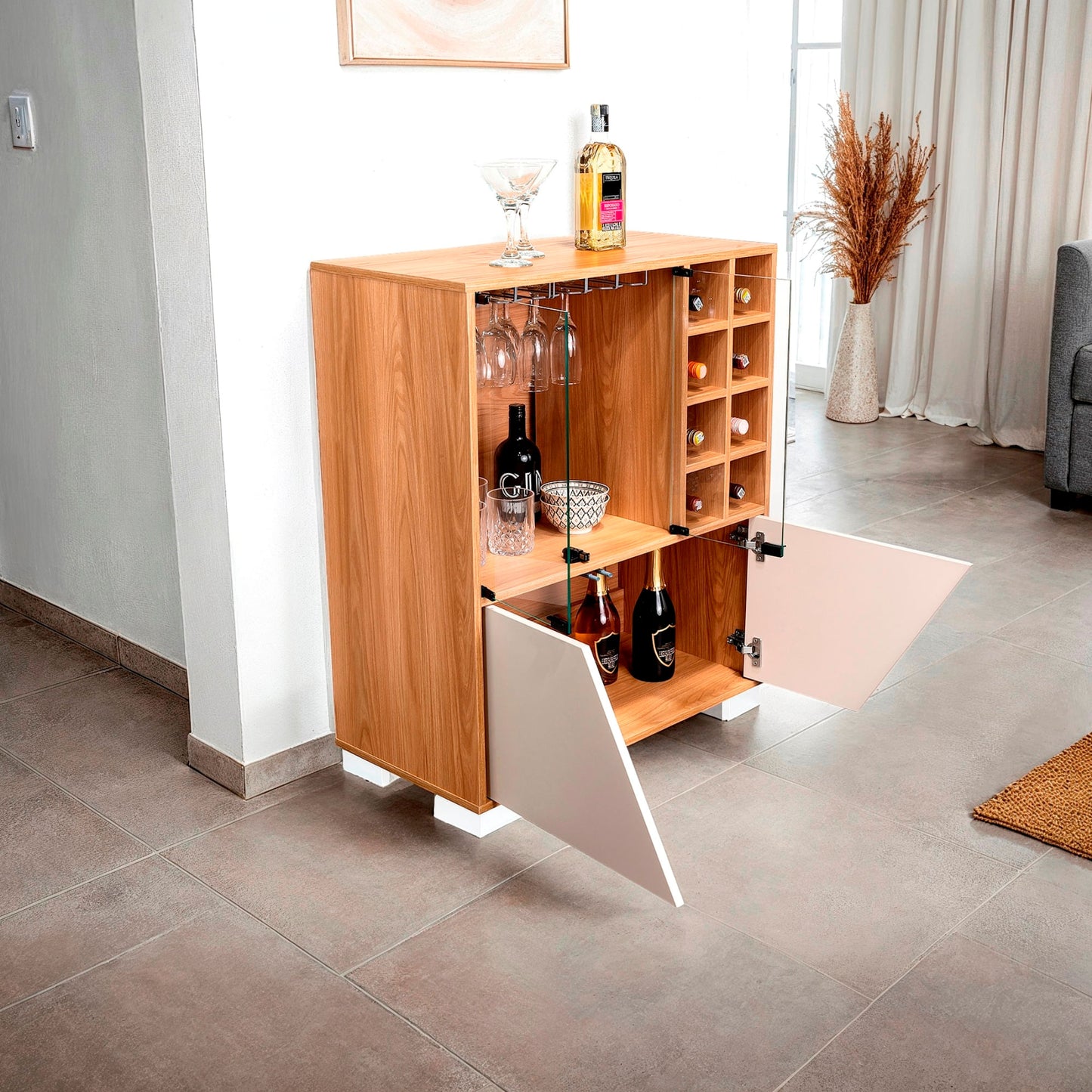Bar Bajo Fraktal 94X78X40 Rta Fresno Capri