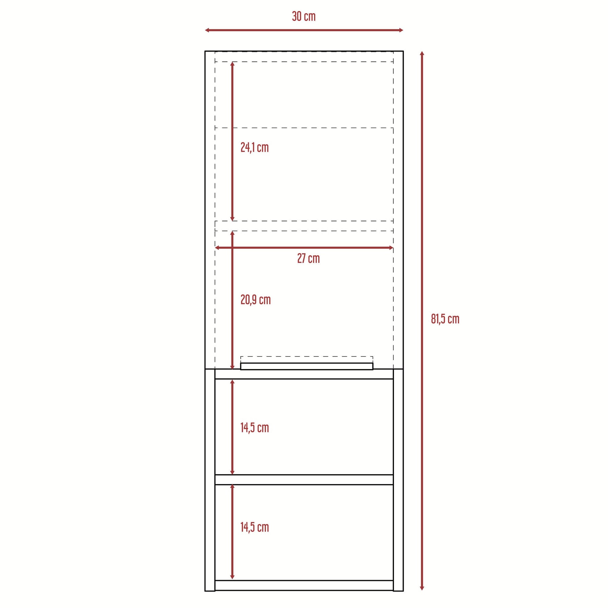Mueble Auxiliar De Baño Mila 81X30X25 Rta Blanco Zf