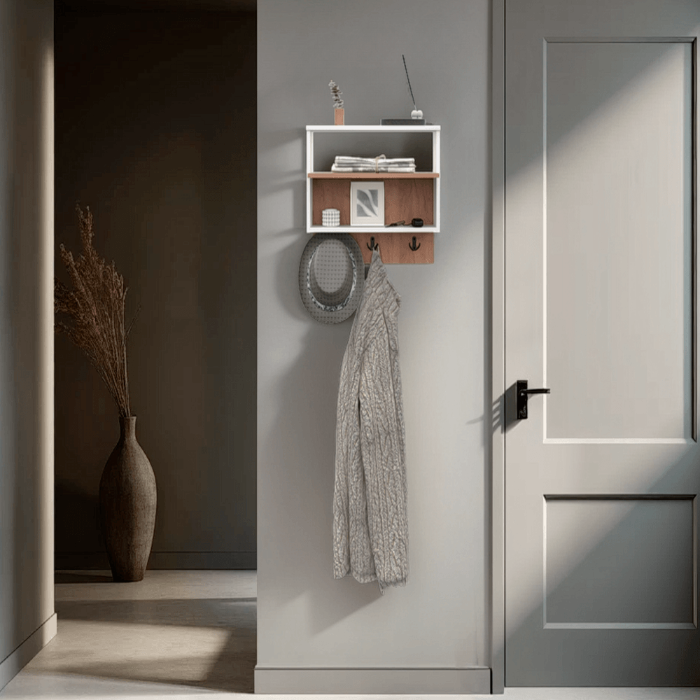 Repisa Consola Aranjuez 47X60X24 Rta Blanco Fresno  Zf
