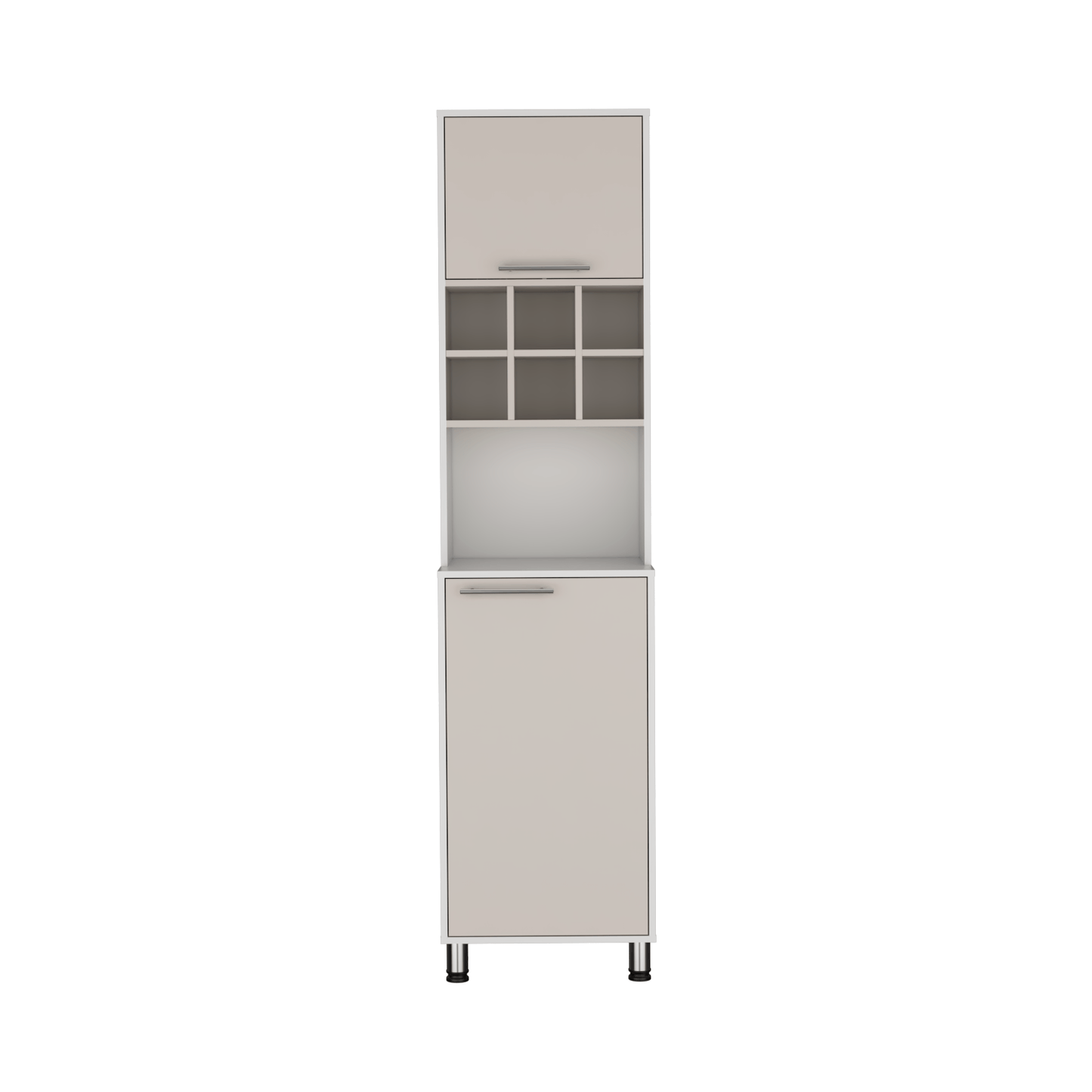 Mueble Alacena Attica 204X50X49 Rta Blanco Mqz + Capri