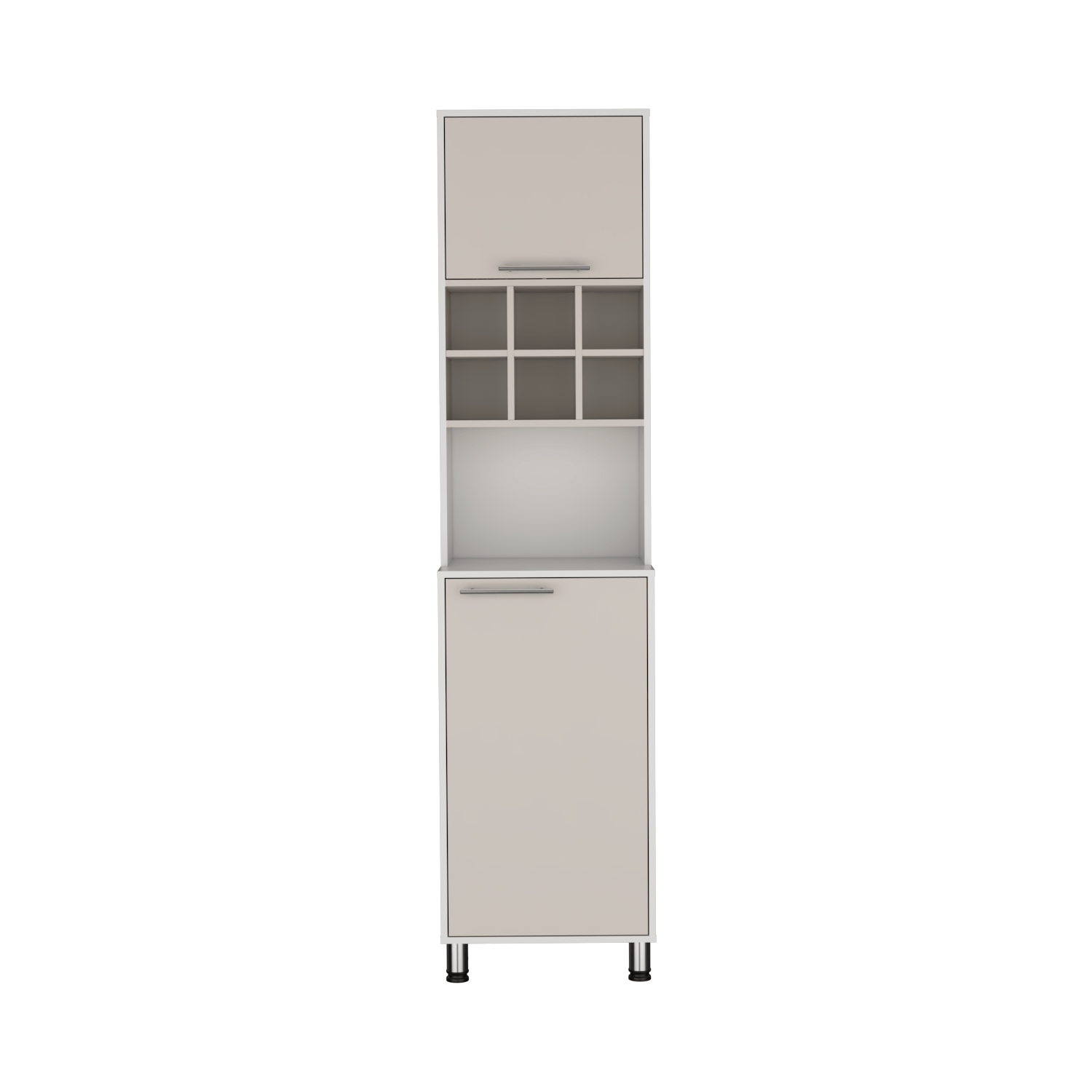 Mueble Alacena Attica 204X50X49 Rta Blanco Mqz + Capri