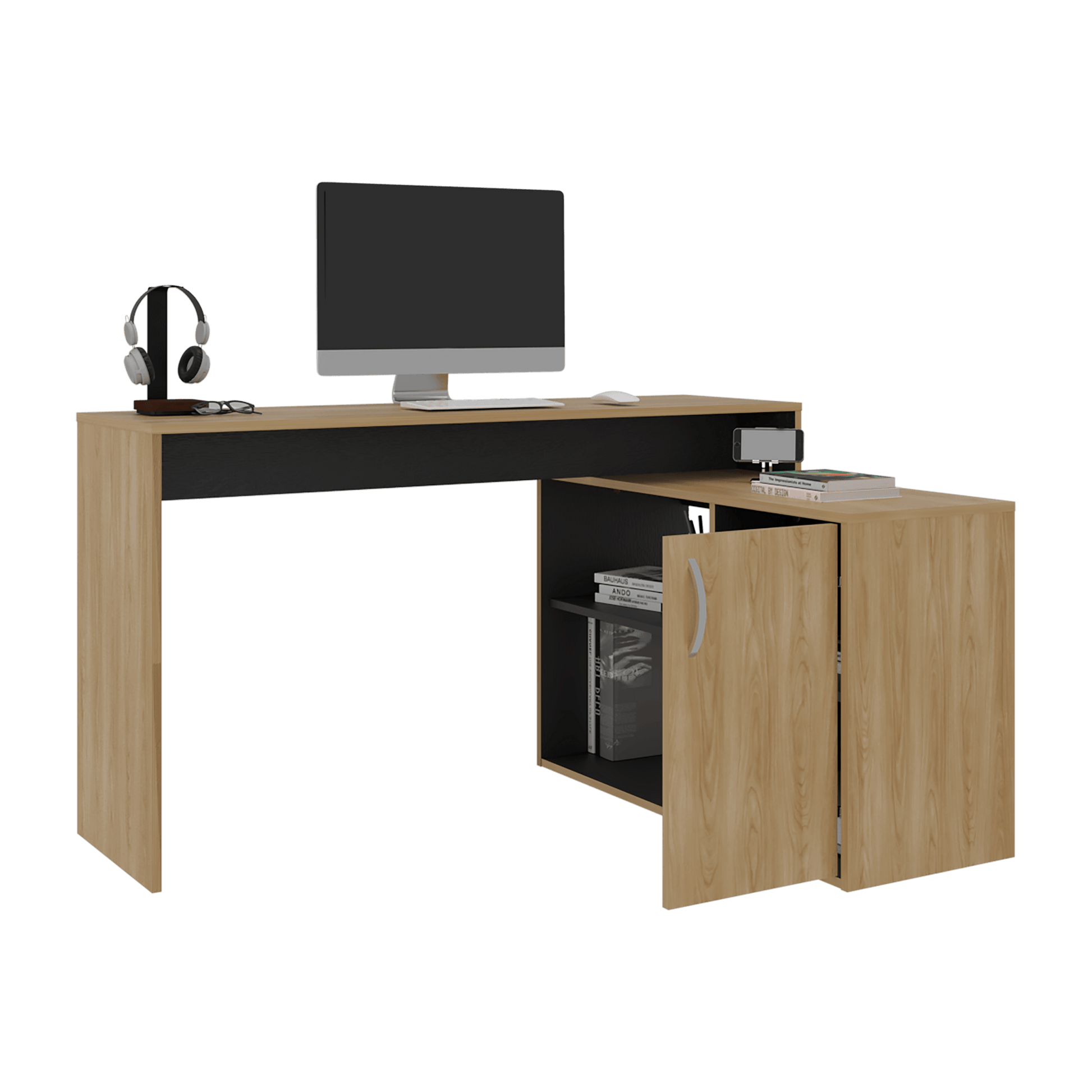 Escritorio Axis Eco 71X125X90 Rta Fresno Wengue
