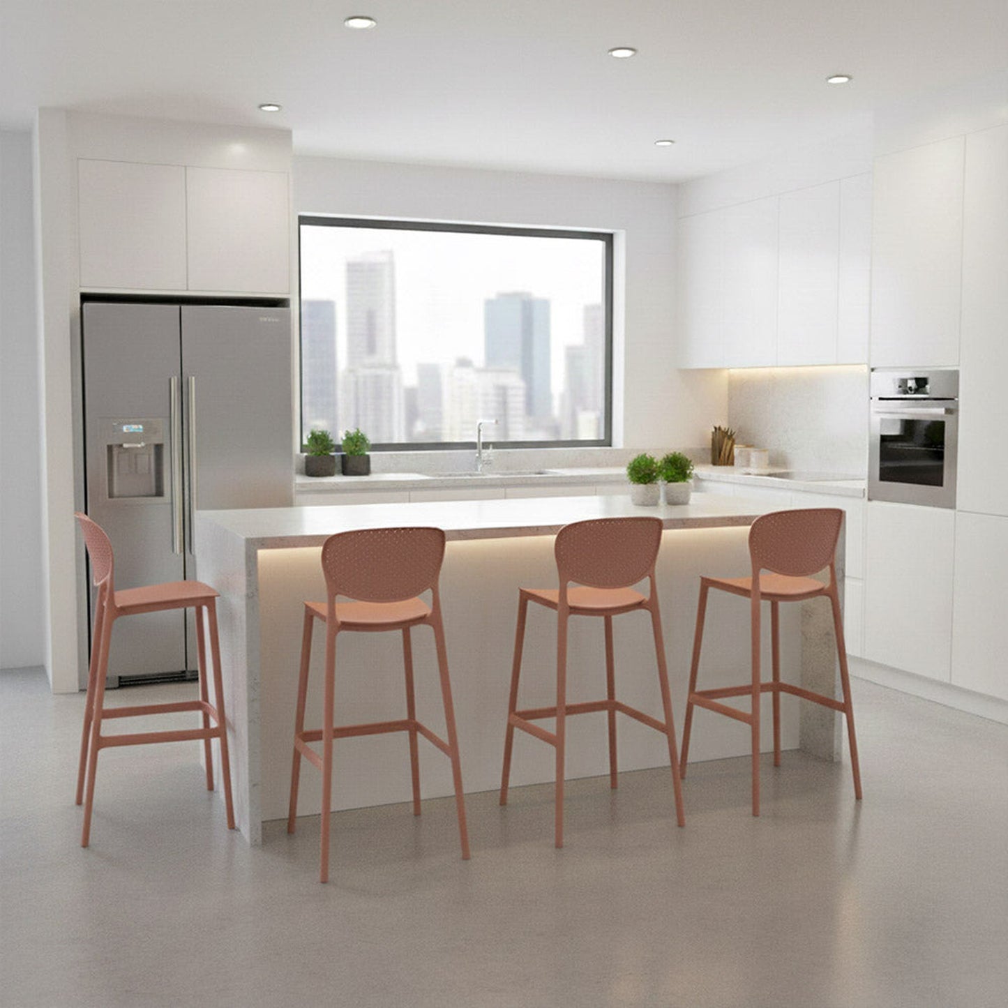 Silla Bar Rio 103X49X48 Rta Terracota