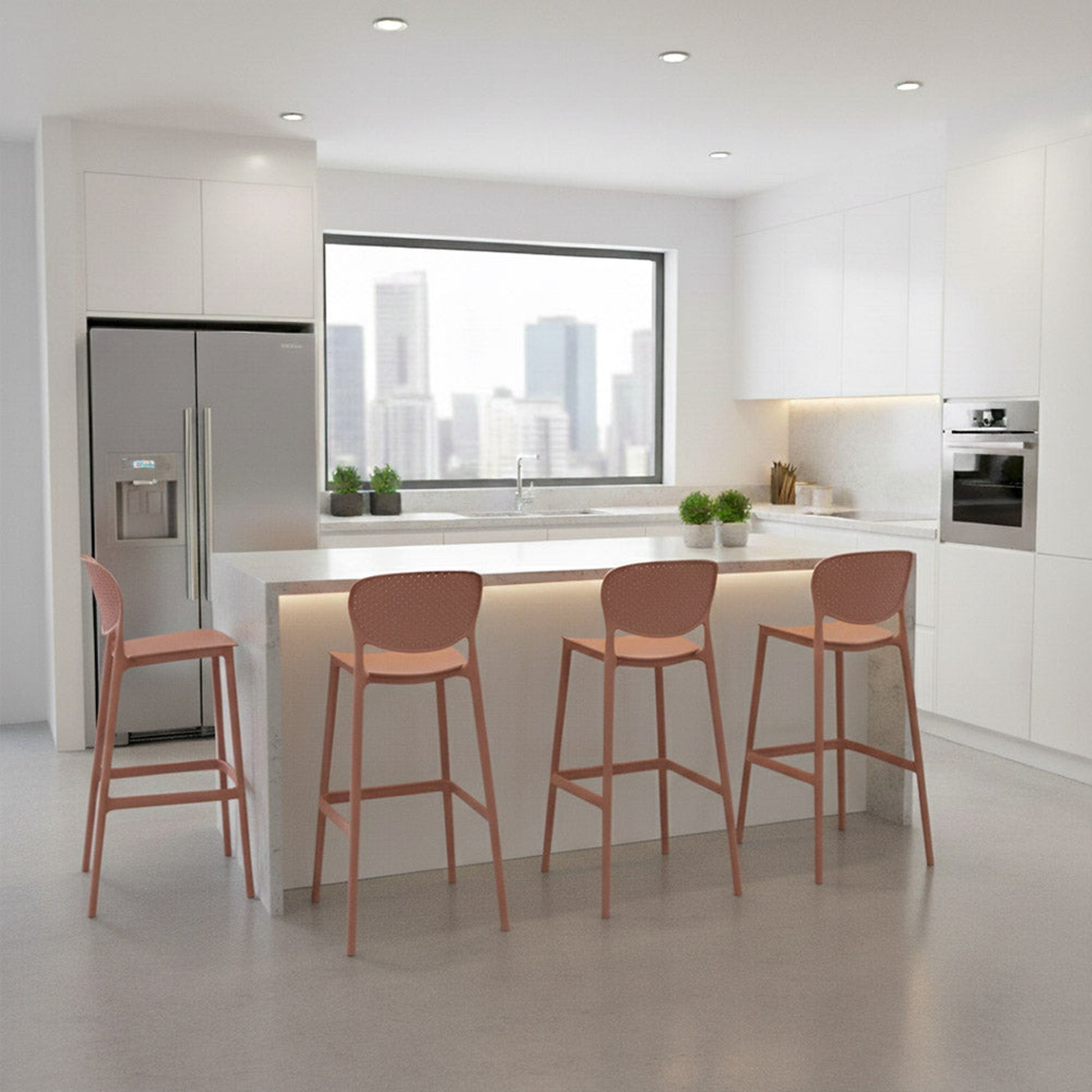Silla Bar Rio 103X49X48 Rta Terracota