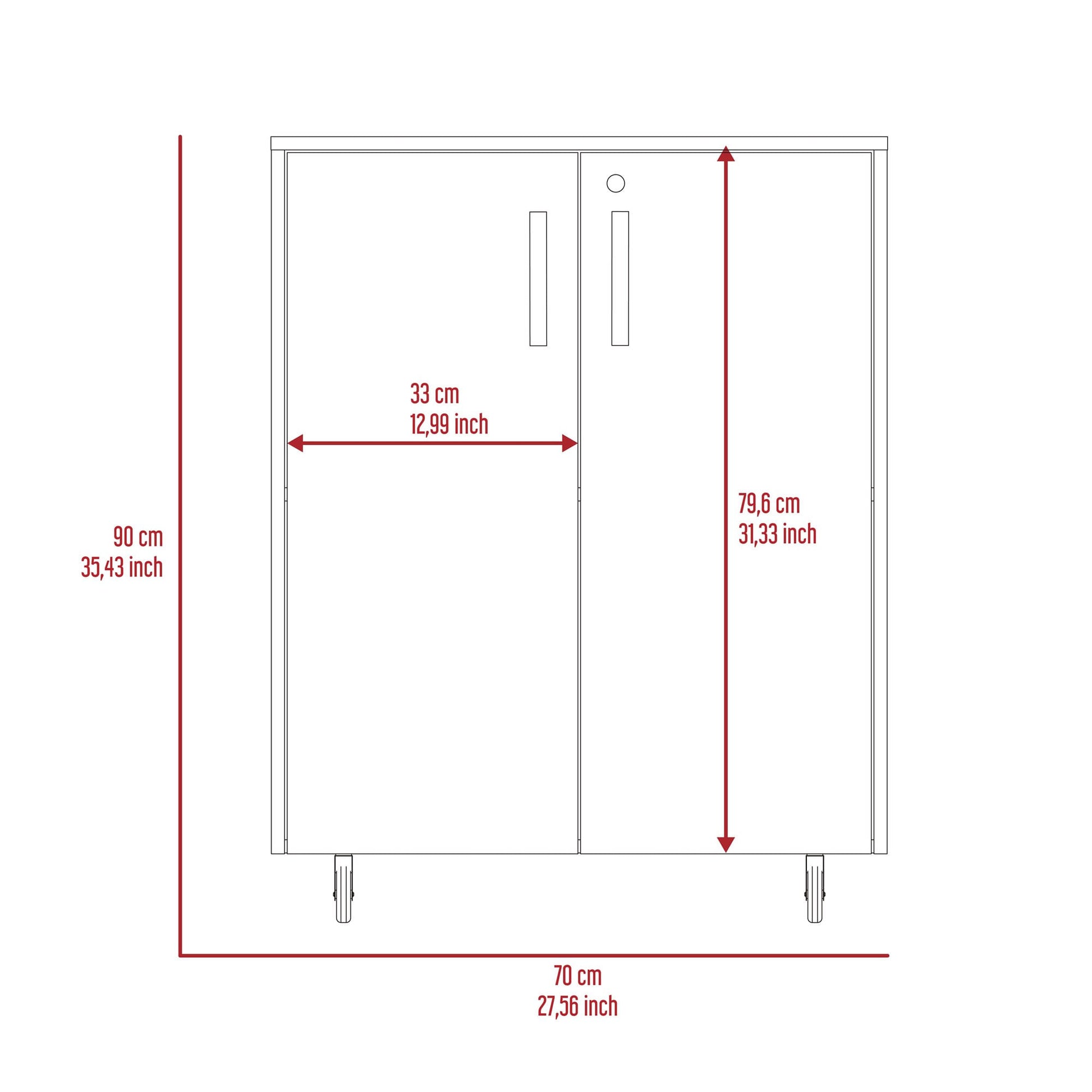 Mueble Auxiliar Bajo 90X70X46 Rta Wengue Zf
