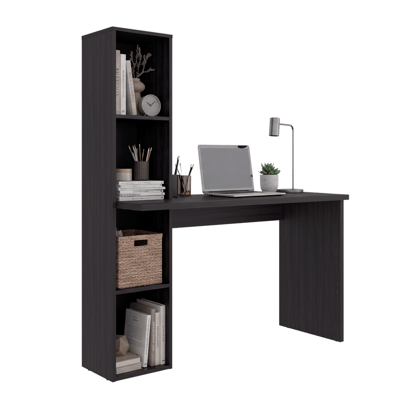 Escritorio Biblioteca Aston 145X120X45 Rta Wengue Zf
