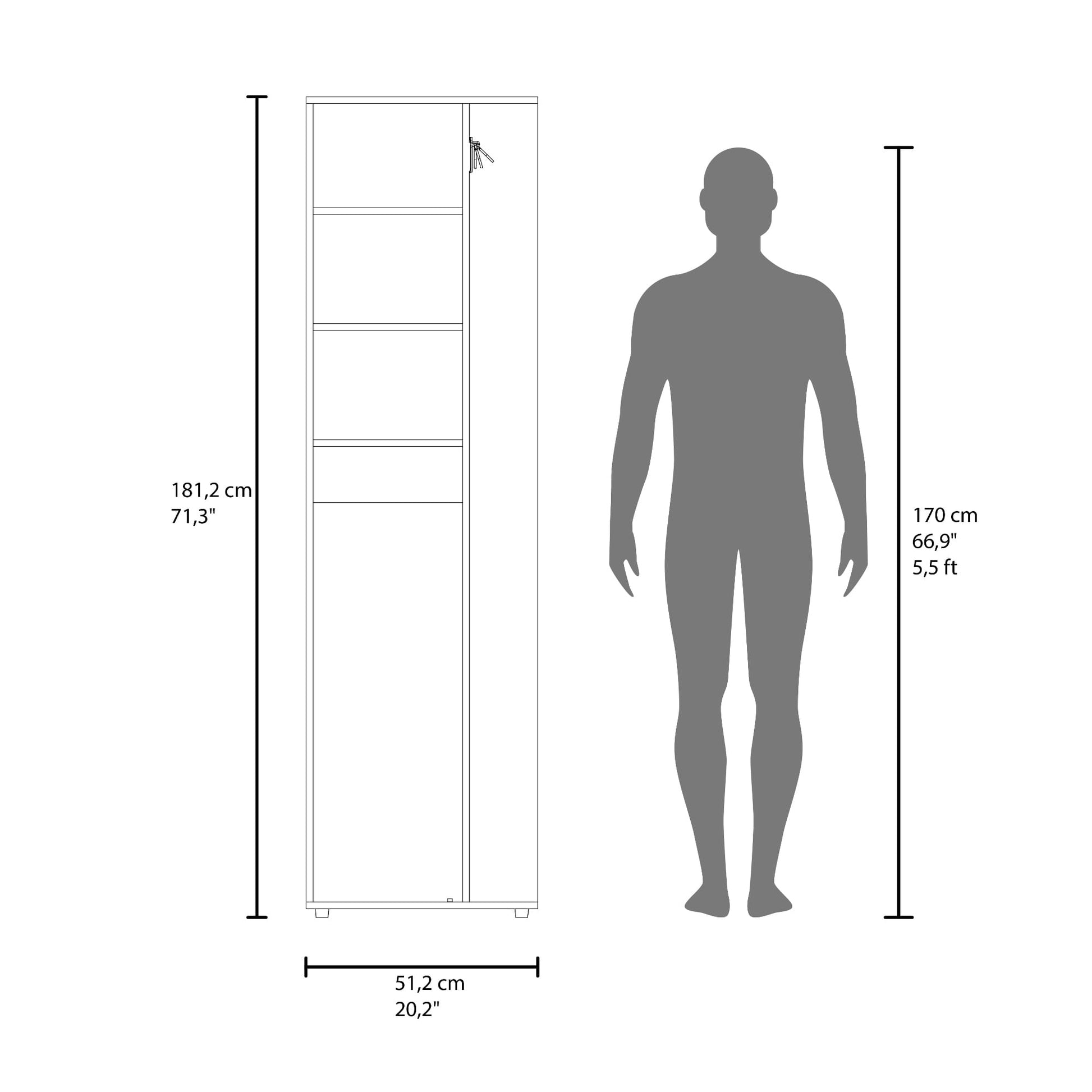 Mueble De Aseo Austin 181X51X36 Rta Wengue Zf