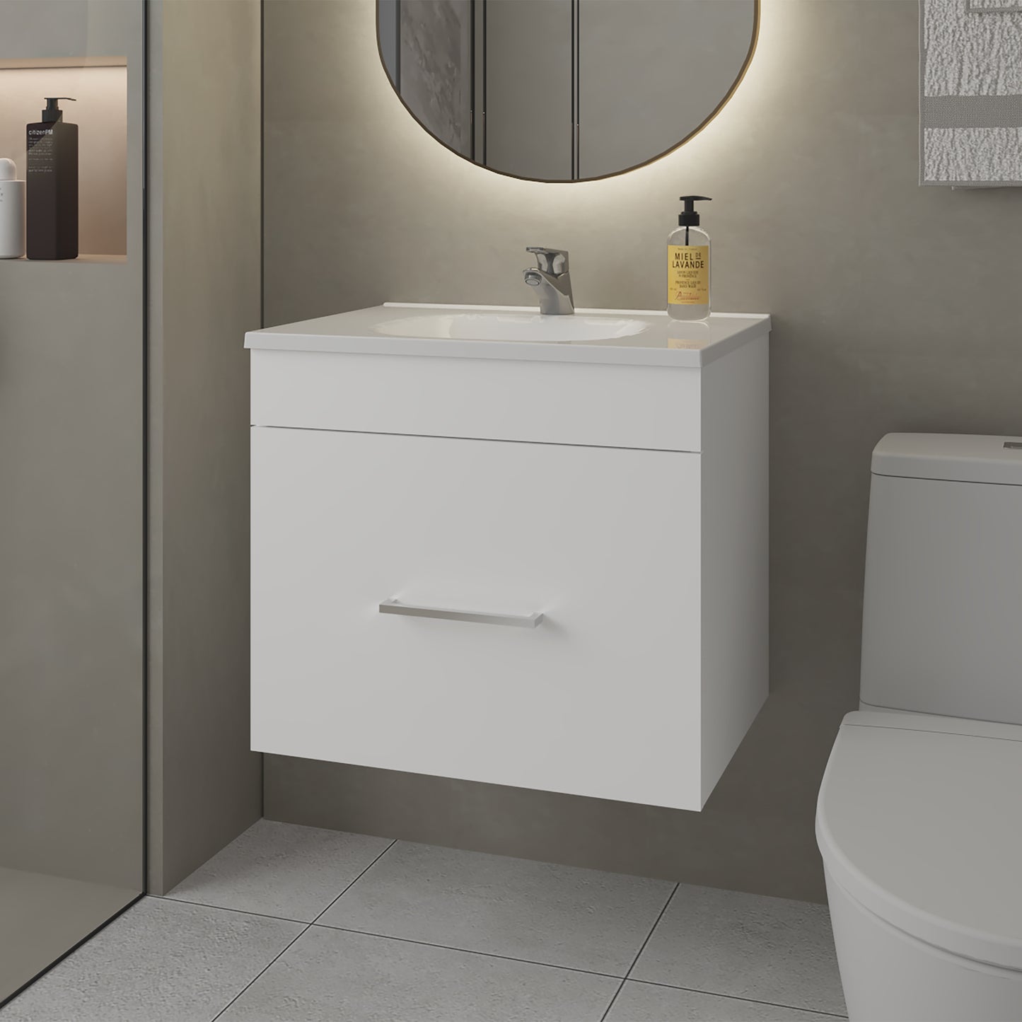 Mueble Lavamanos Hatta 52X59X44 Rta Blanco Mqz Zf