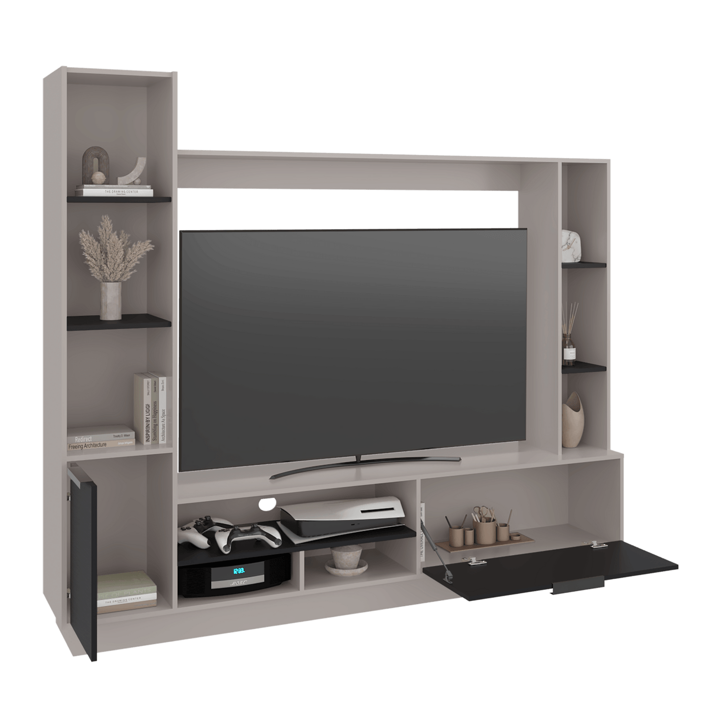 Centro Entretenimiento Marsella 176X202X35 Rta Capri Wengue
