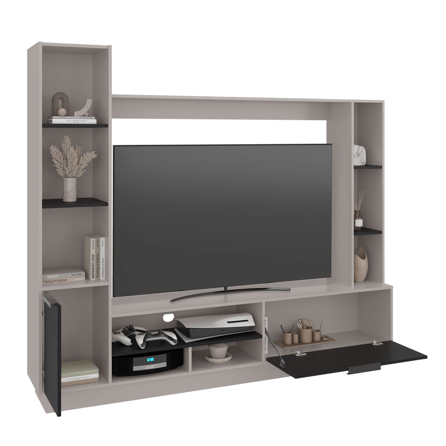 Centro Entretenimiento Marsella 176X202X35 Rta Capri Wengue