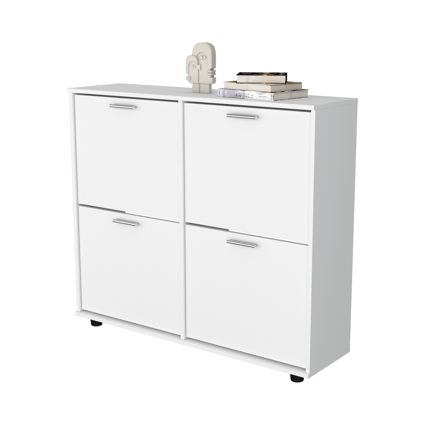 Zapatero 4 Puertas Opal 96X110X30 Rta Blanco Zf
