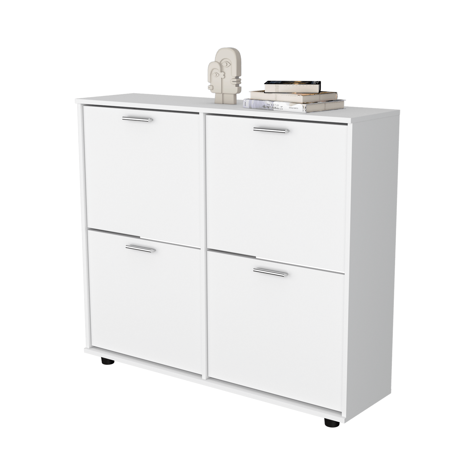 Zapatero 4 Puertas Opal 96X110X30 Rta Blanco Zf