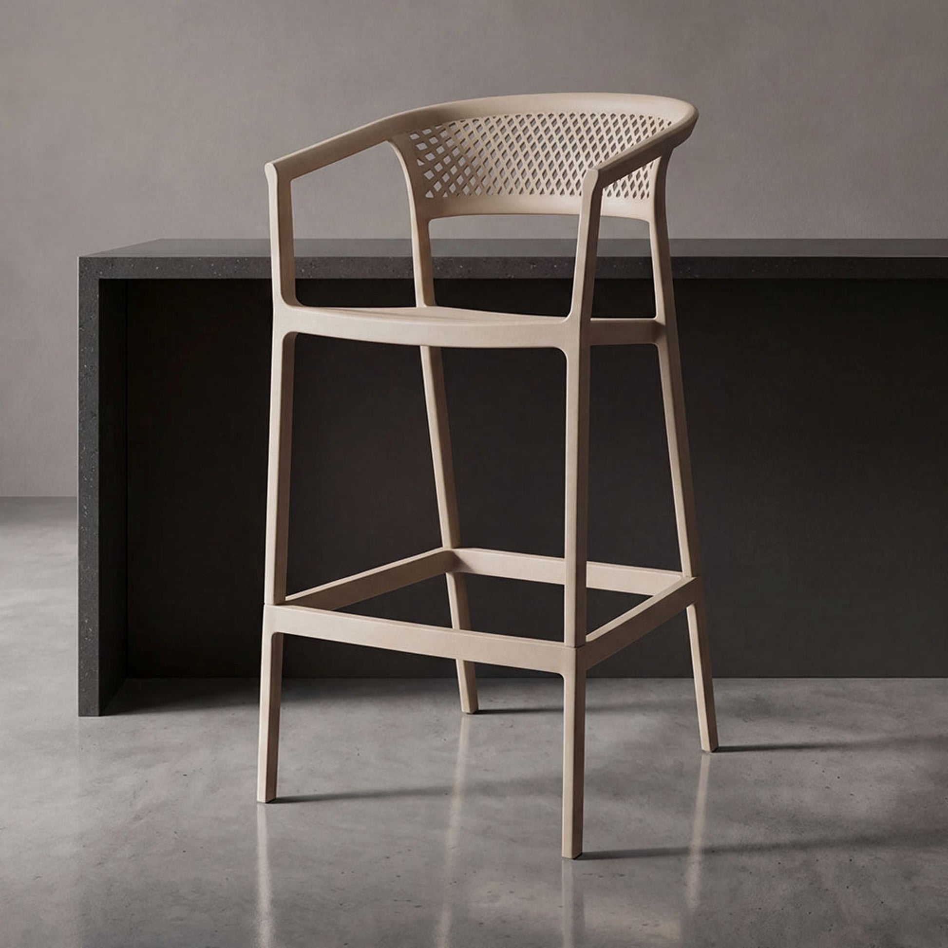 Silla Bar Salvador 105X57X56 Rta Taupe