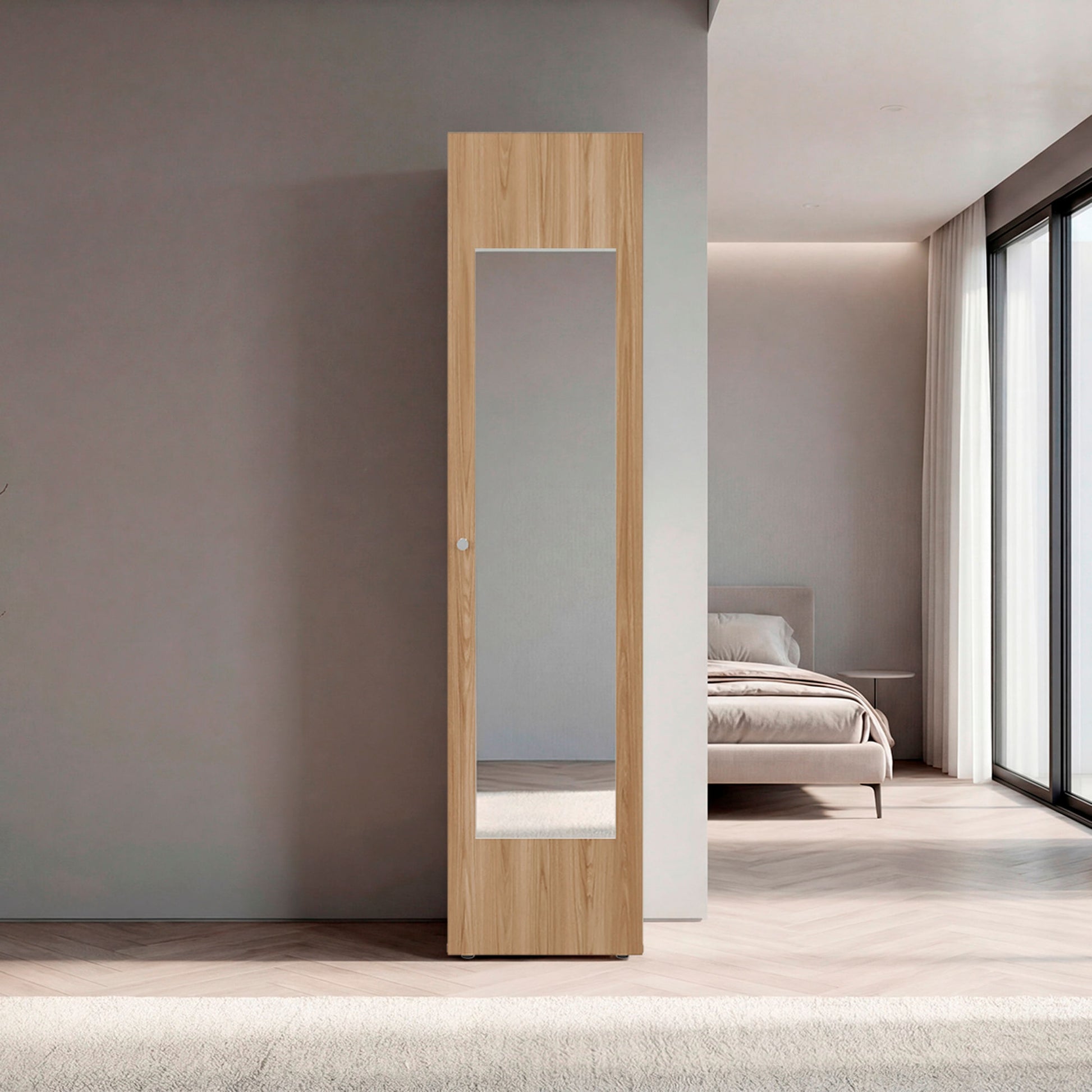 Closet Con Espejo Home Dreams 170X40X40 Rta Fresno Blanco Zf