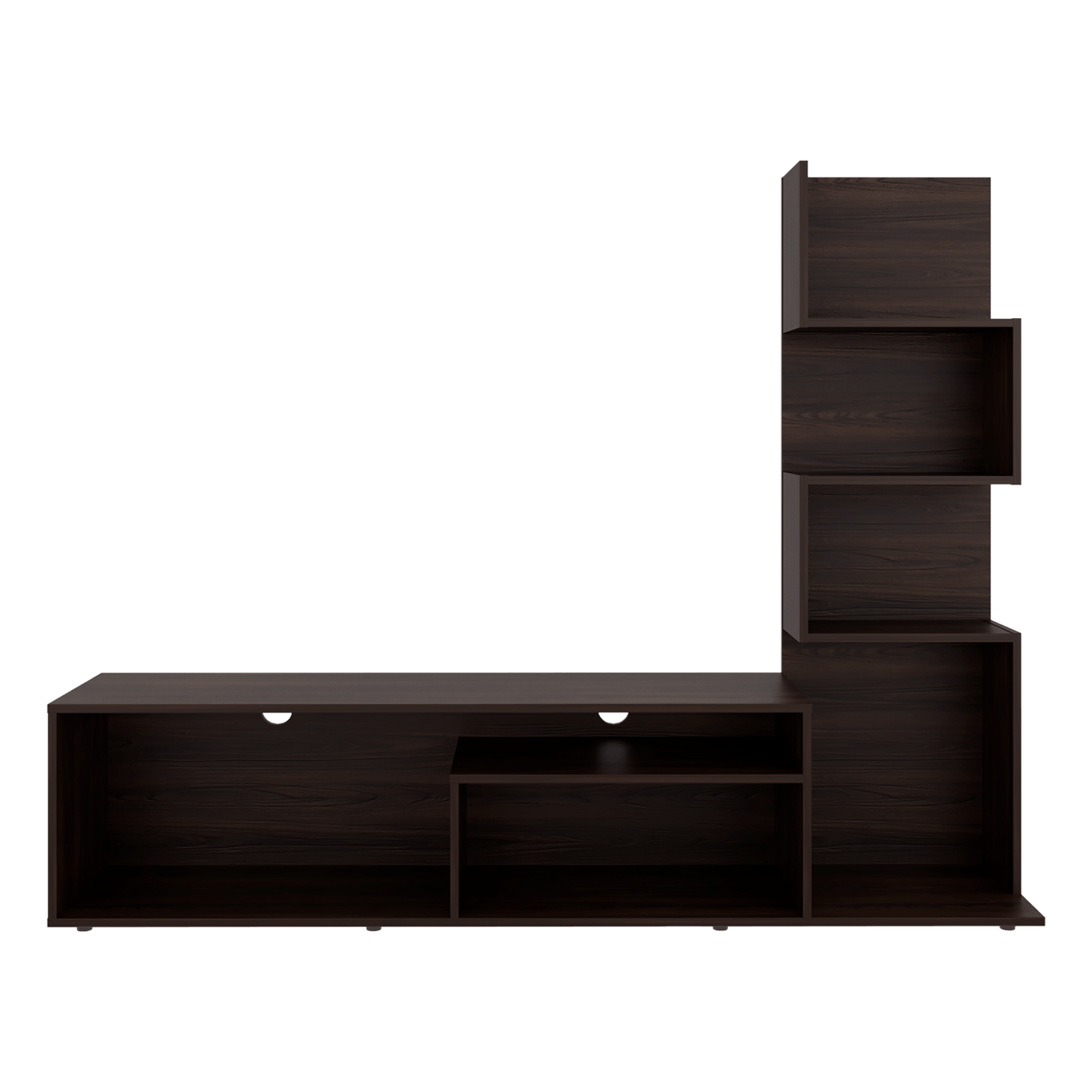 Mesa De  Tv 55" Lugano 134X169X35 Rta Nogal Europeo