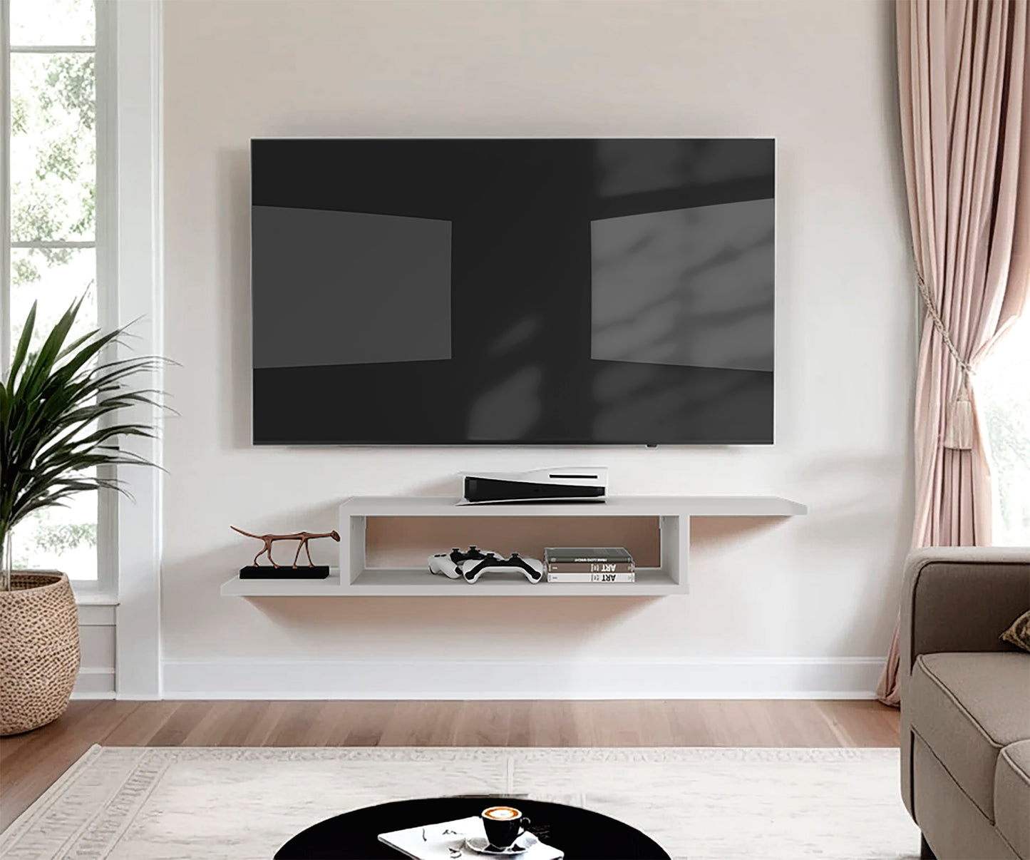 Rack Para Tv Flotante Dili 55" 22X170X29 Rta Niebla
