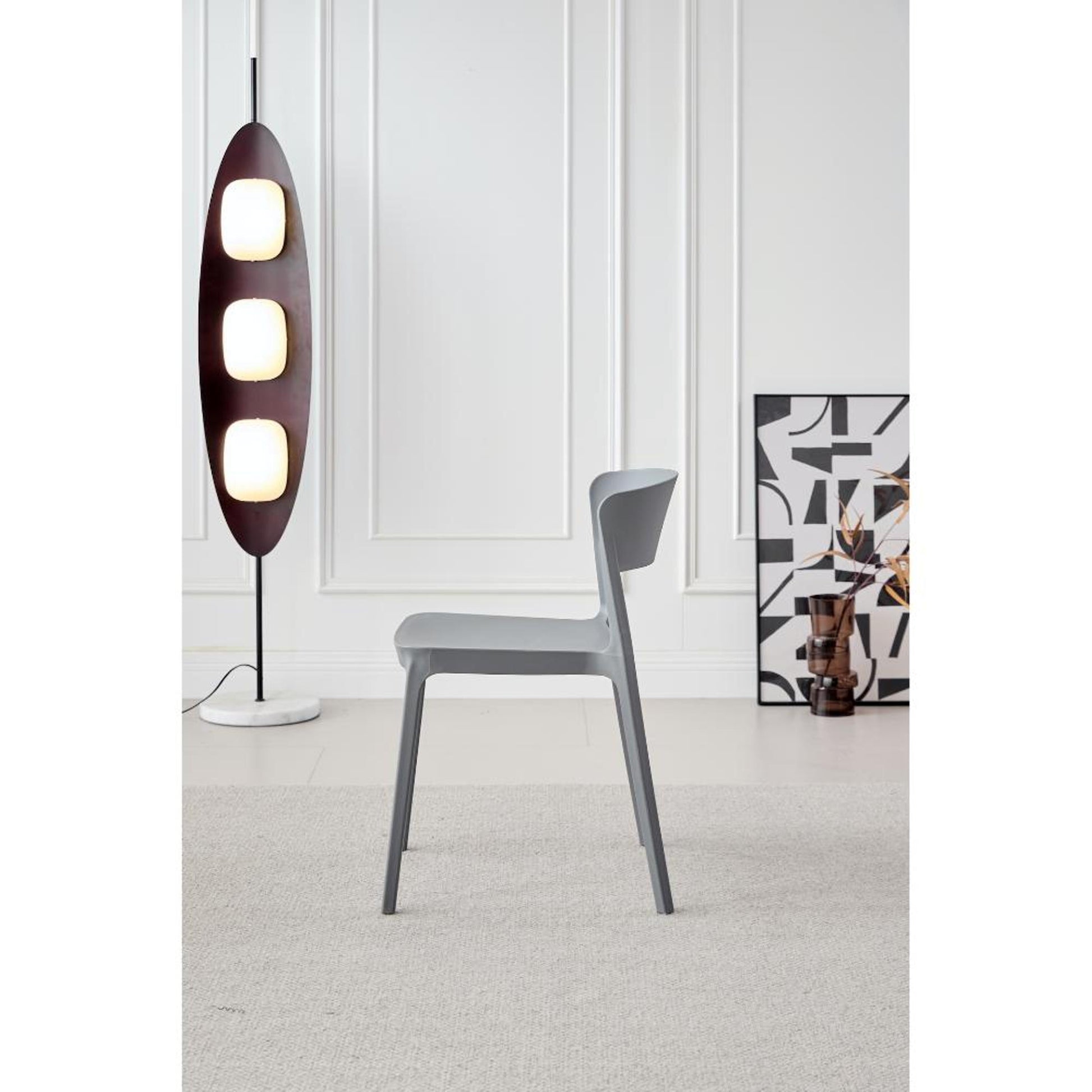 Silla Monaco 74X47X55 Rta Gris Oscuro