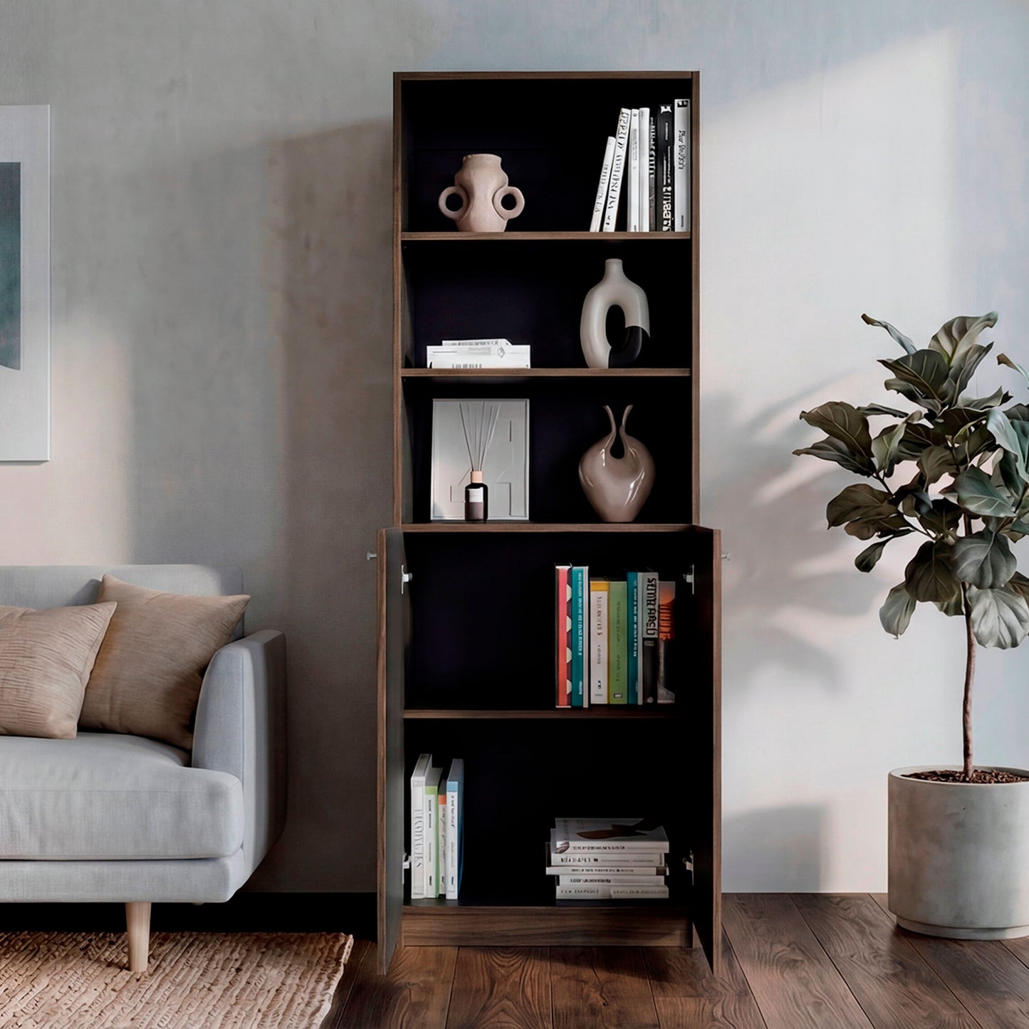 Estante Home E4 180X62X31 Rta Avellana