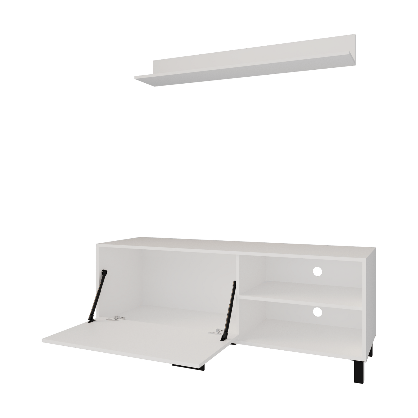 Mueble Para Tv  Bryce 53X140X40 Rta Blanco Zf