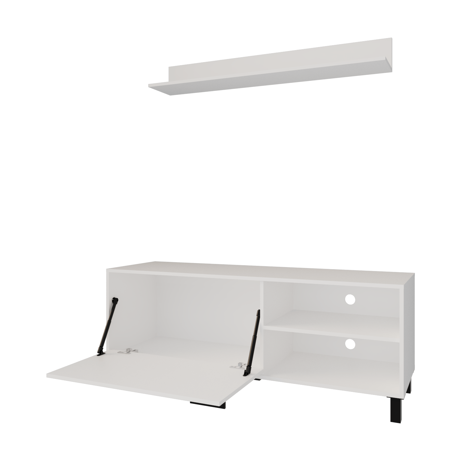 Mueble Para Tv  Bryce 53X140X40 Rta Blanco Zf